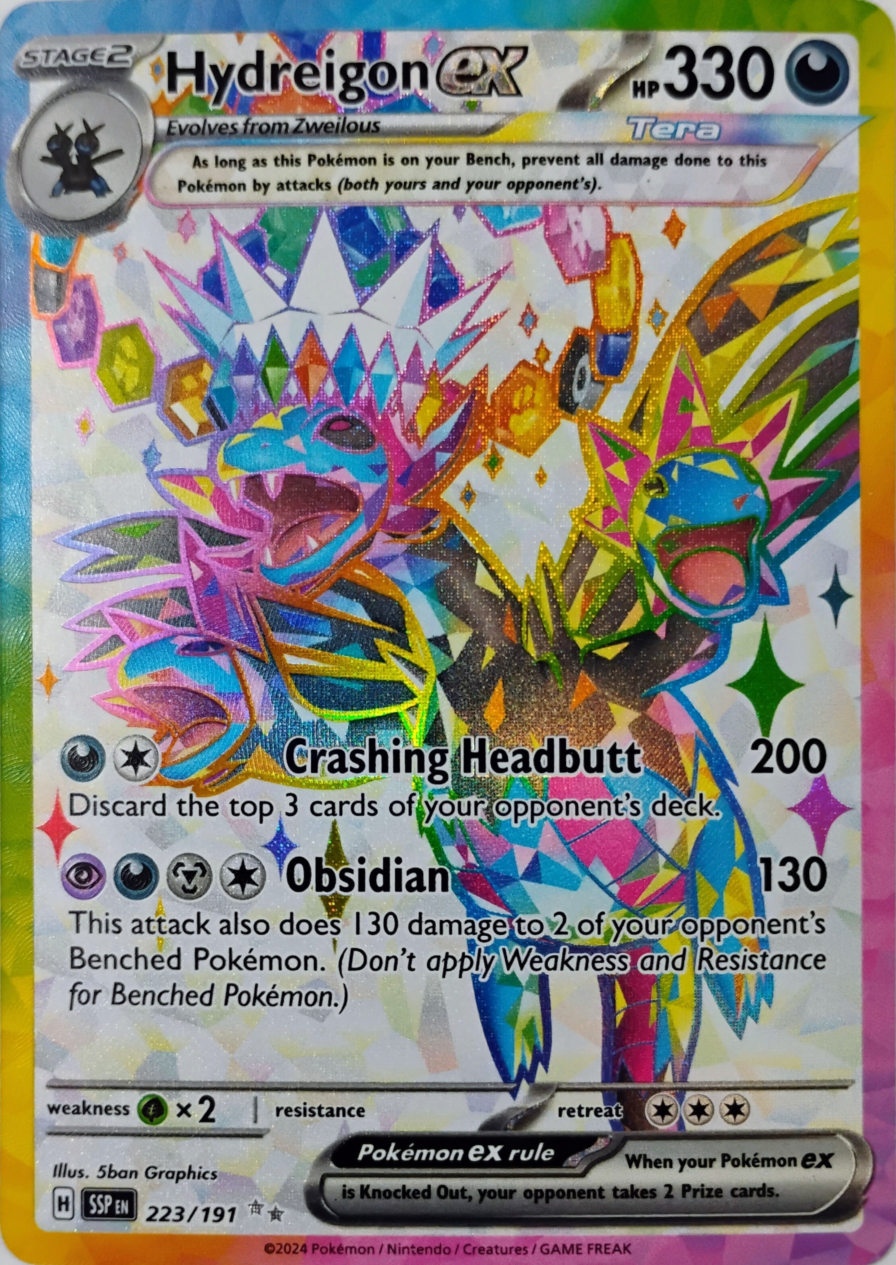 Pokémon tcg Hydreigon ex 223/191