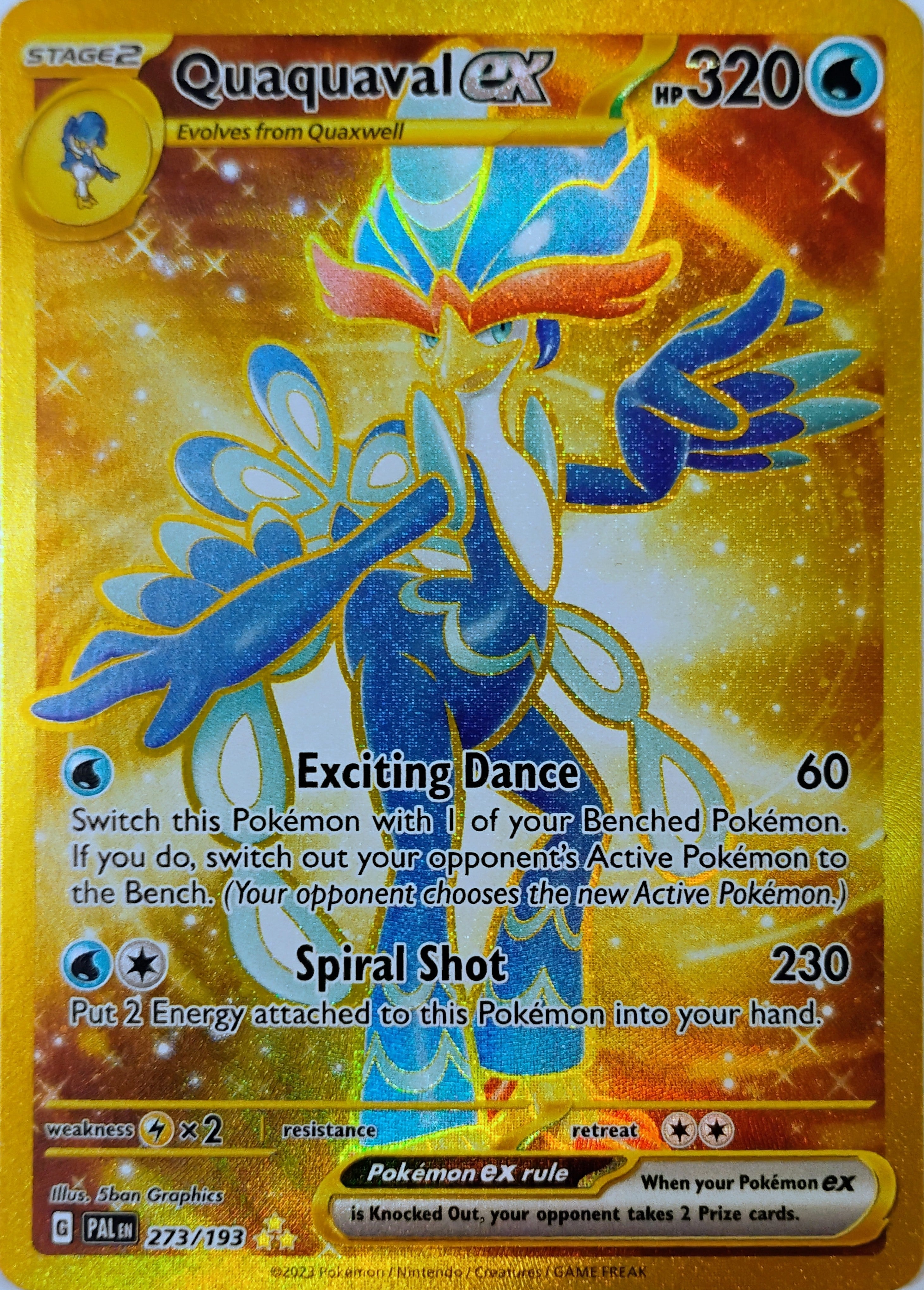Pokémon tcg Quaquaval Ex 273/193 Secret