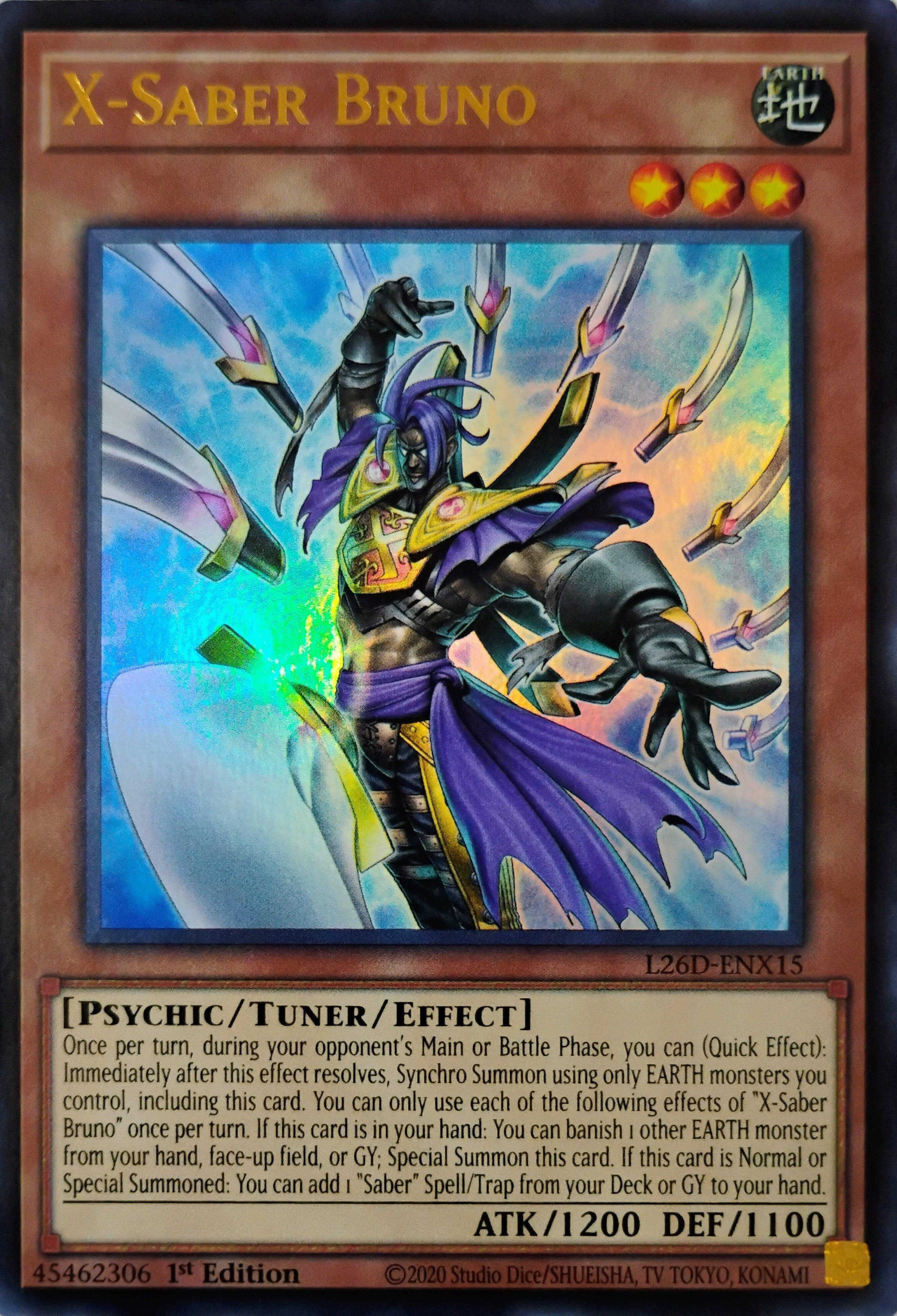 Yugioh! X-Saber Bruno L26D-ENX15 Ultra Rare