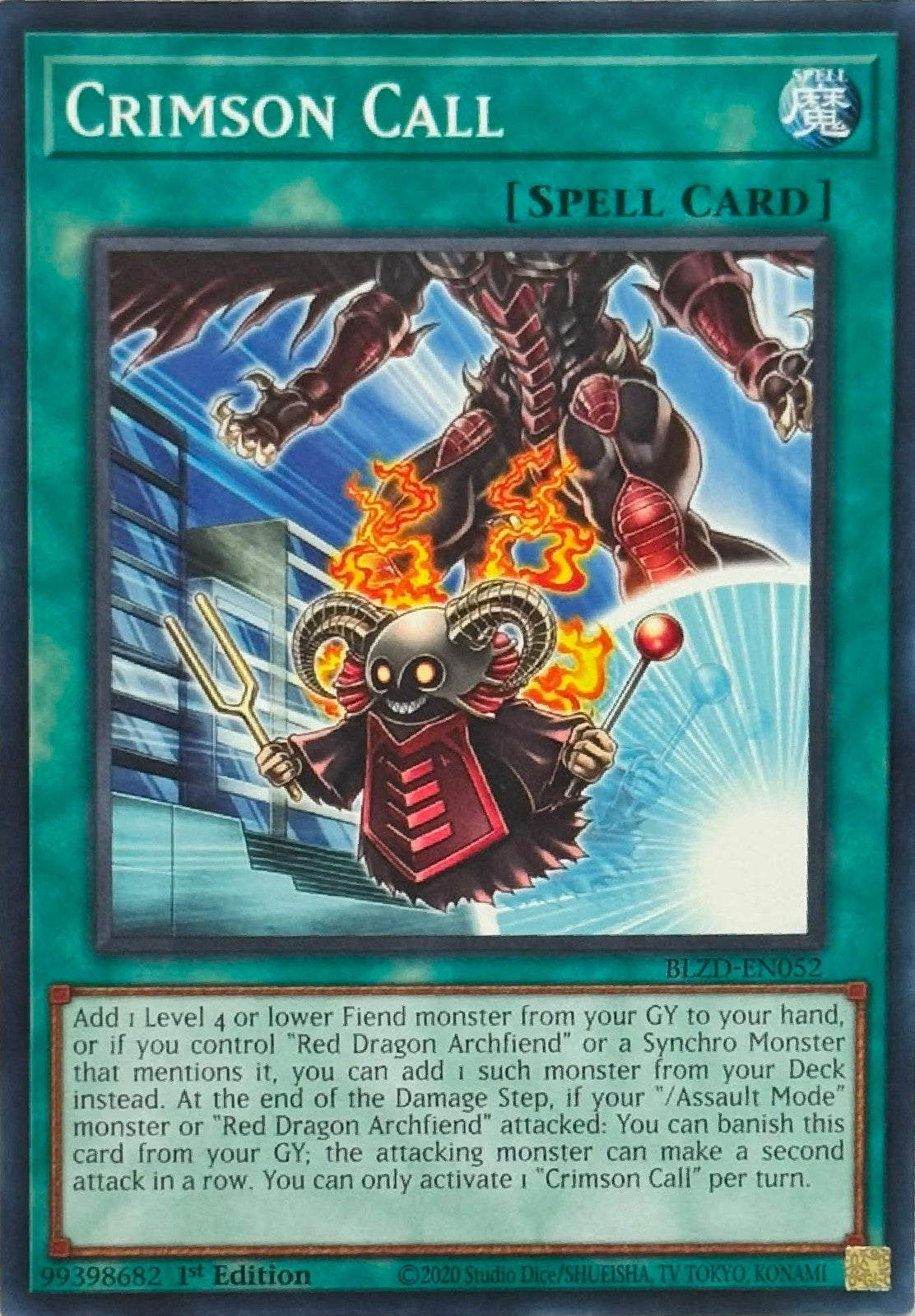 Yugioh! Crimson Call BLZD-EN052 1st Edition