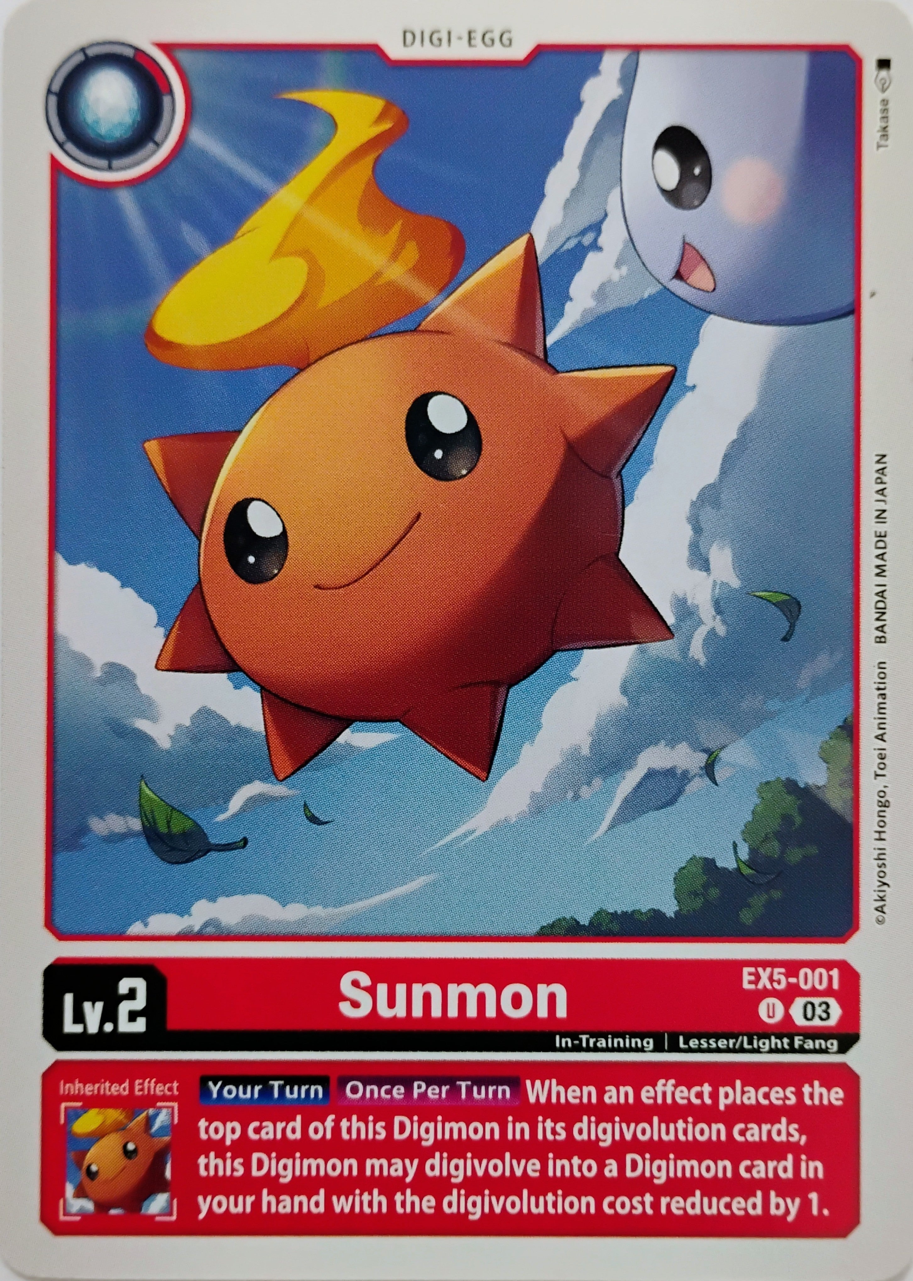 Digimon tcg Sunmon Ex5-001 Común