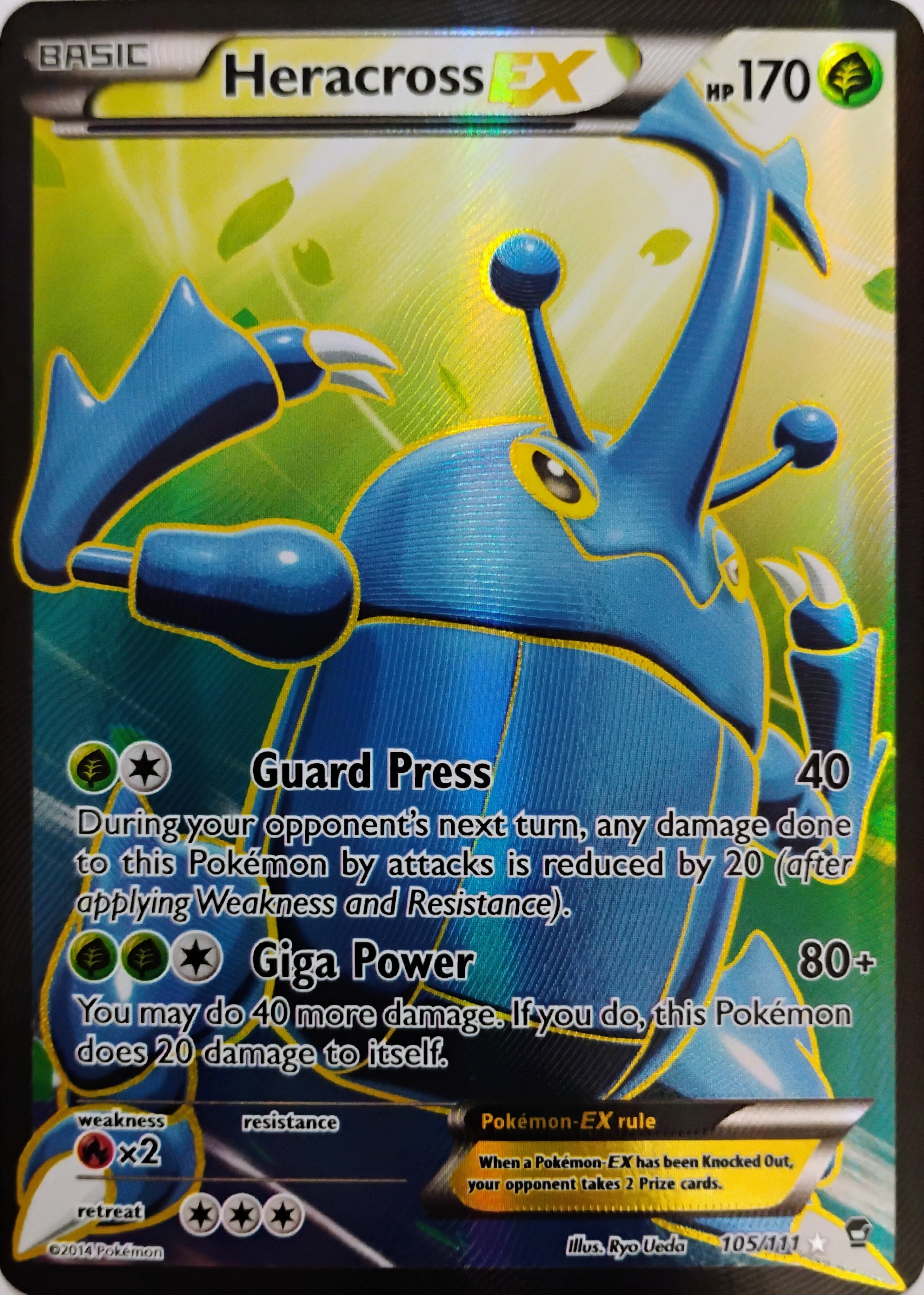 Pokémon tcg Heracross Ex 105/111