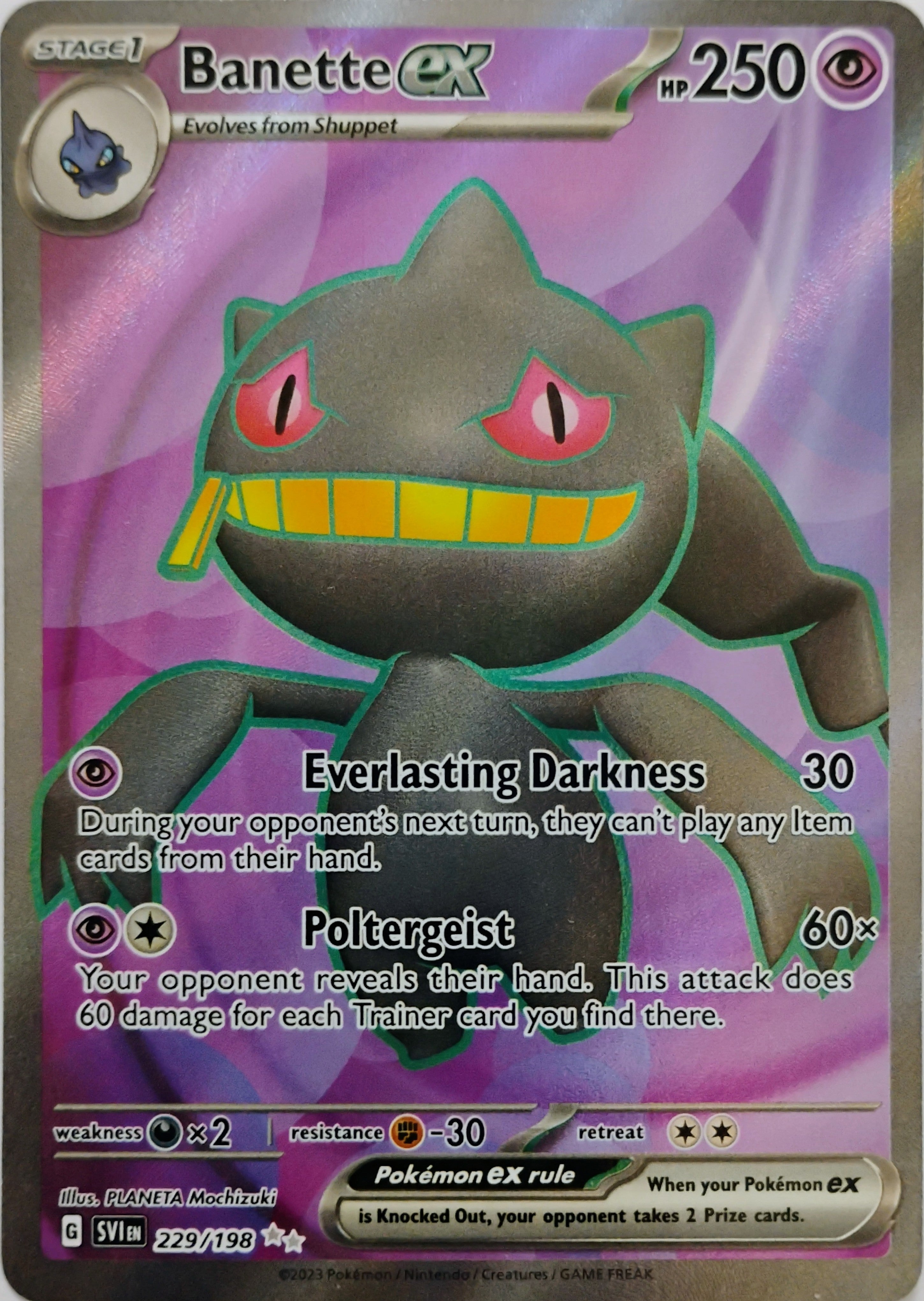 Pokémon tcg Banette Ex 229/198