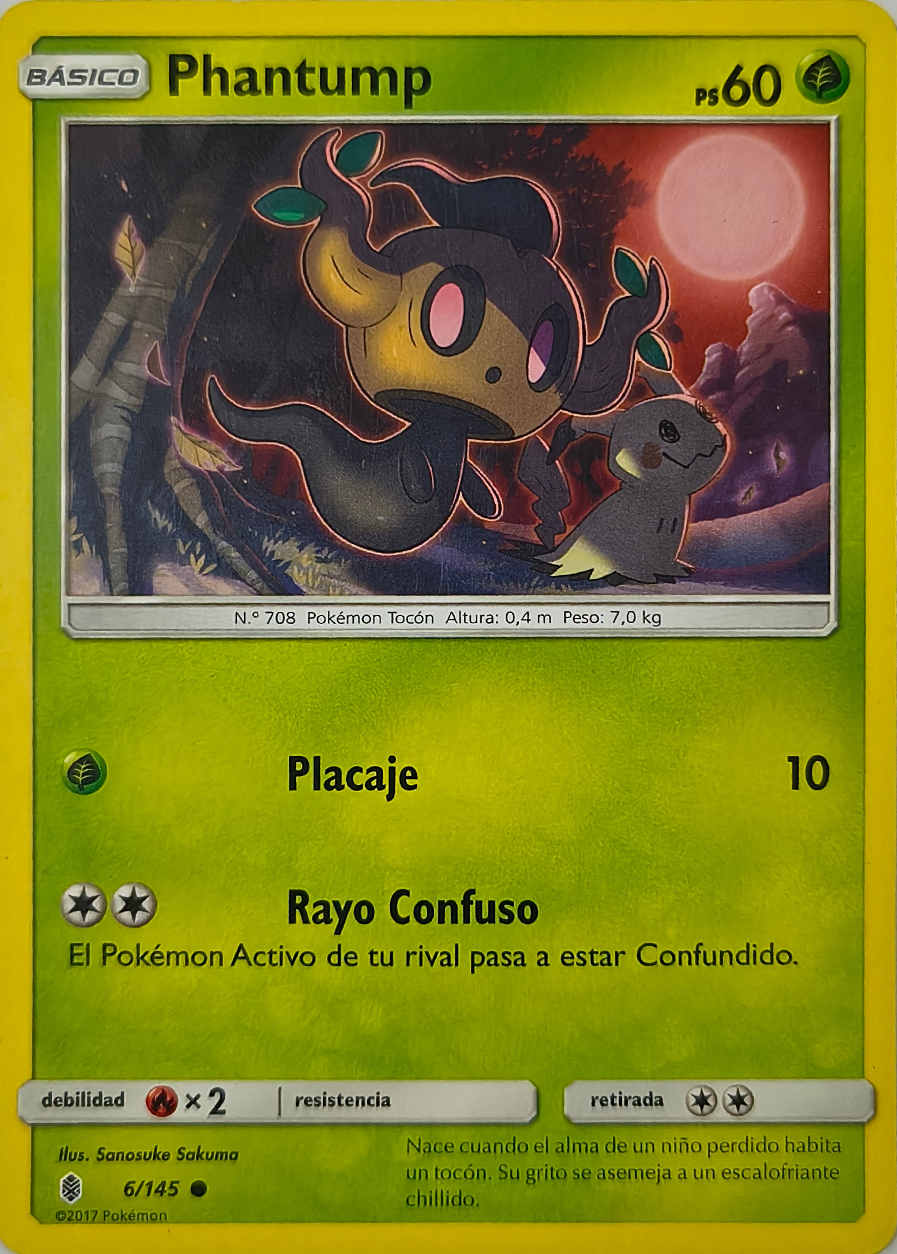Pokémon tcg Phantump 6/145 (Español)