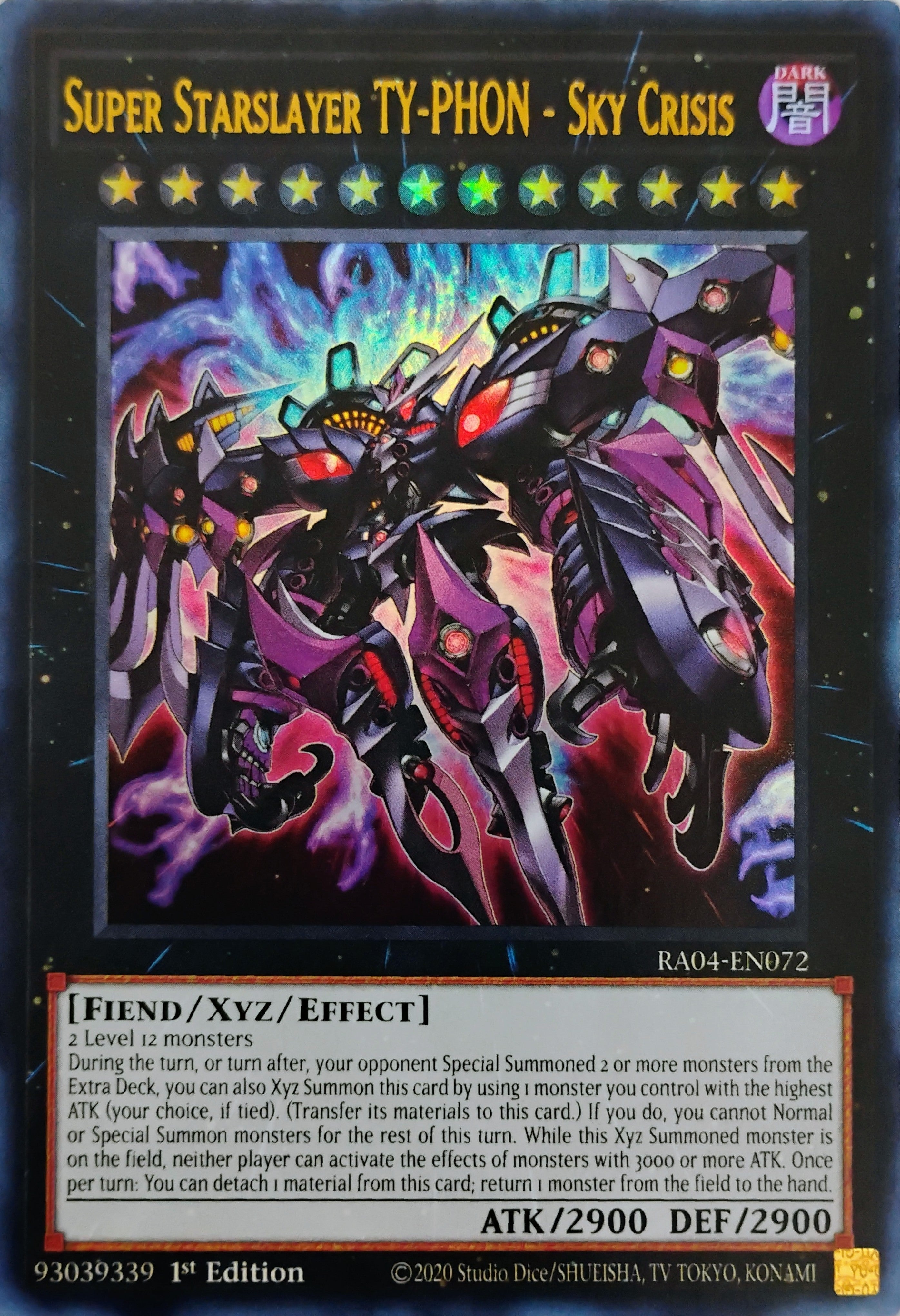 Yugioh! Super Starslayer Ty-Phon - Sky Crisis Ra04-en072 1st edition Ultra Rare
