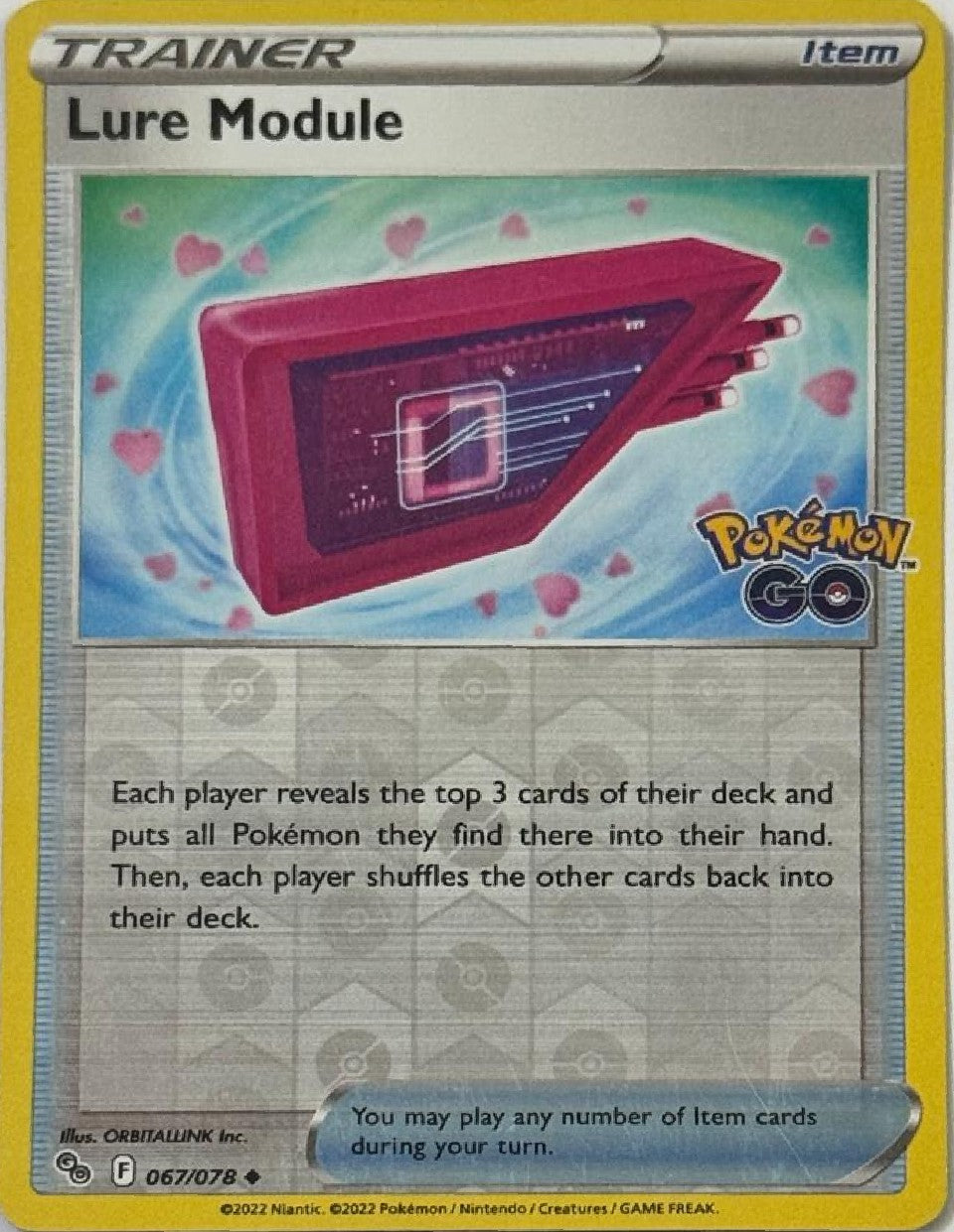 Pokémon Tcg Lure Module 067/078 Reverse (Pokémon go)