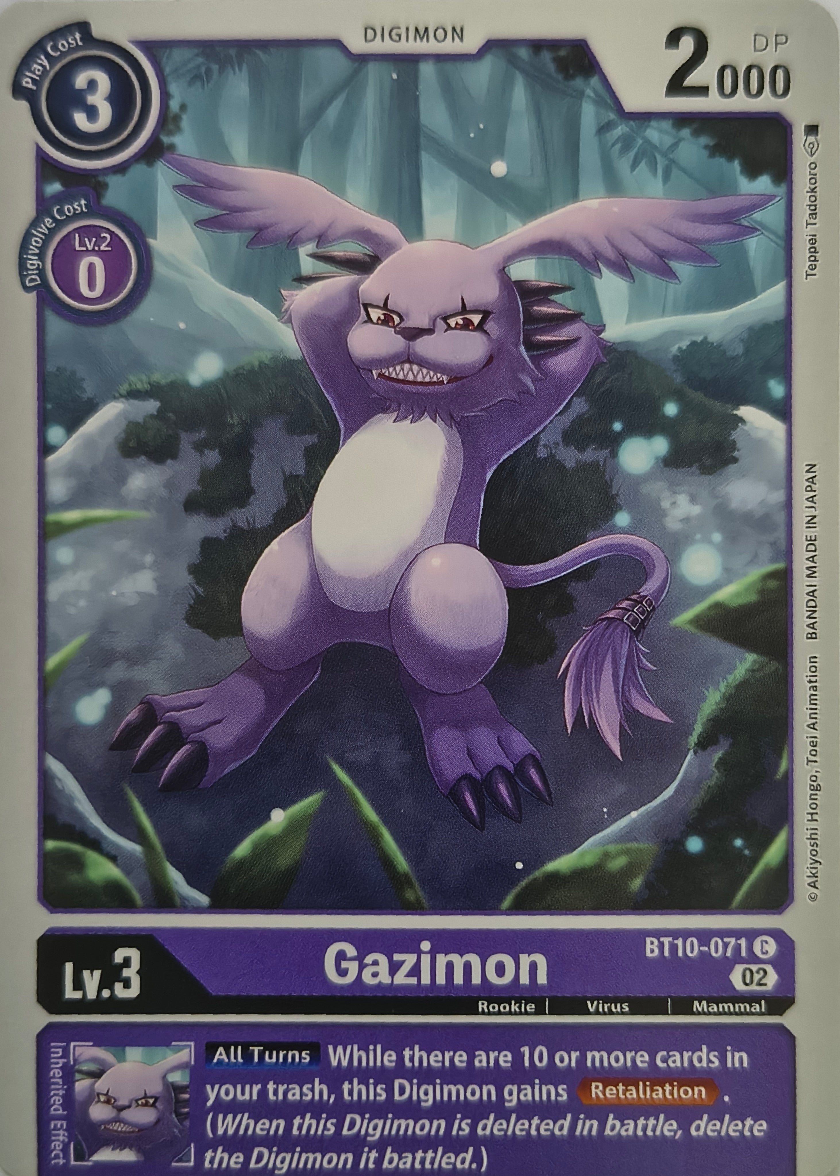 Digimon tcg Gazimon Bt10-071