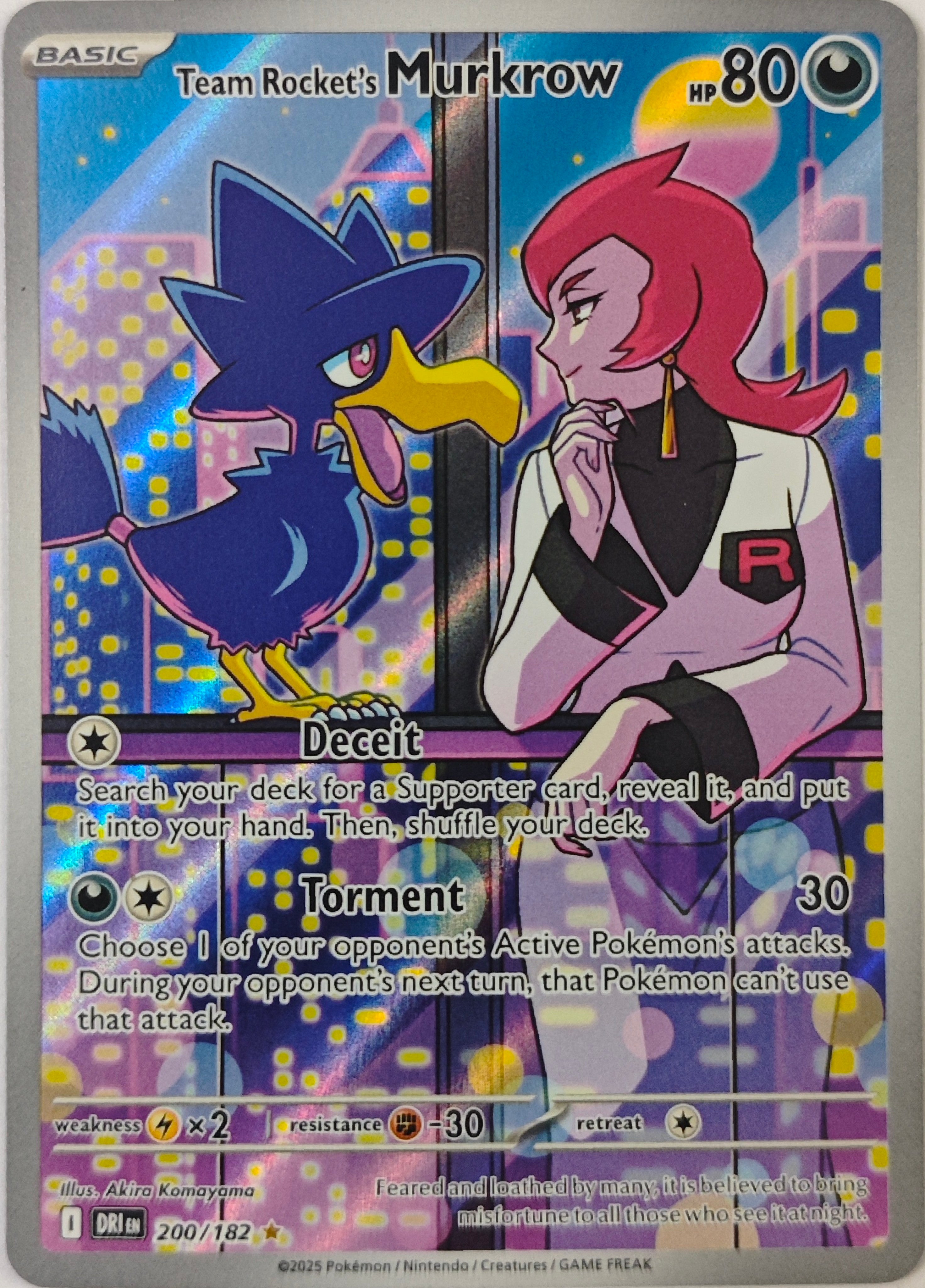 Pokémon Tcg Team Rocket's Murkrow 200/182