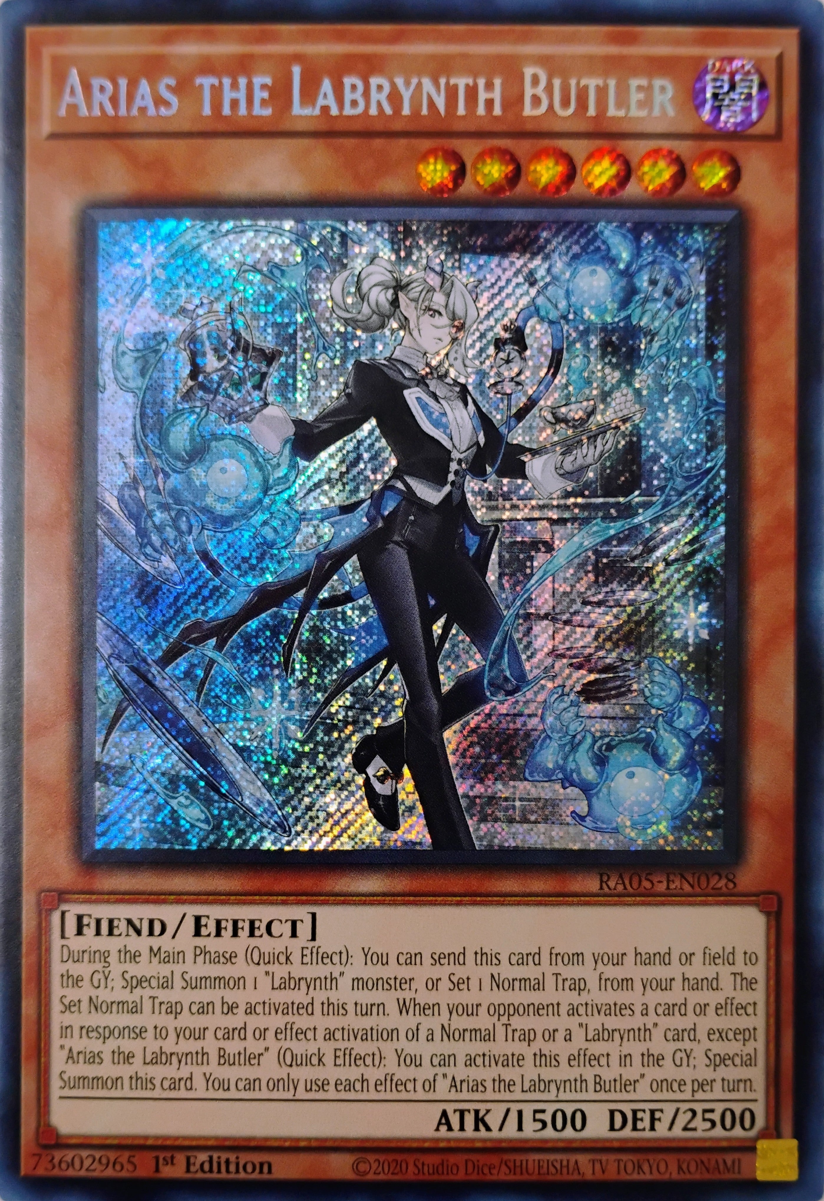 Yugioh! Arias The Labrynth Butler Ra05-en028 1st edition Secreta