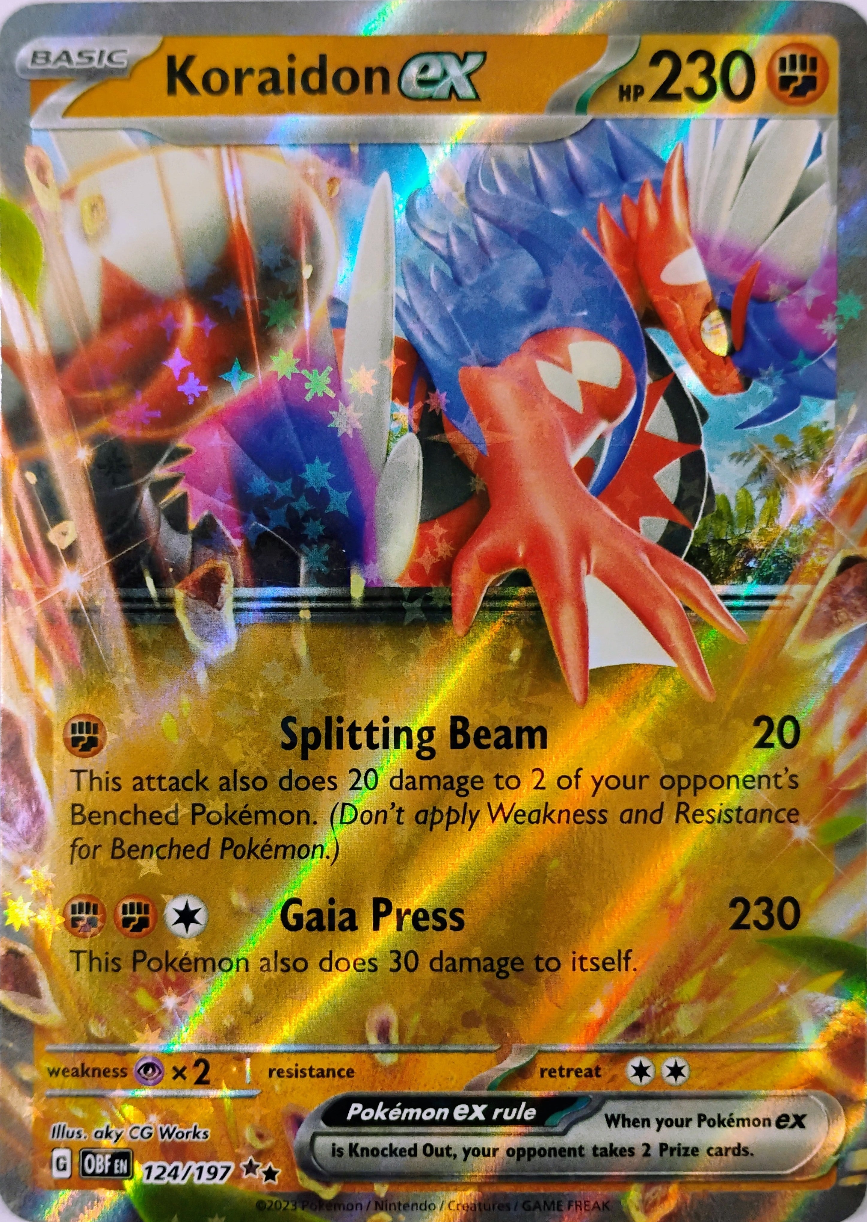 Pokémon tcg Koraidon Ex 124/197