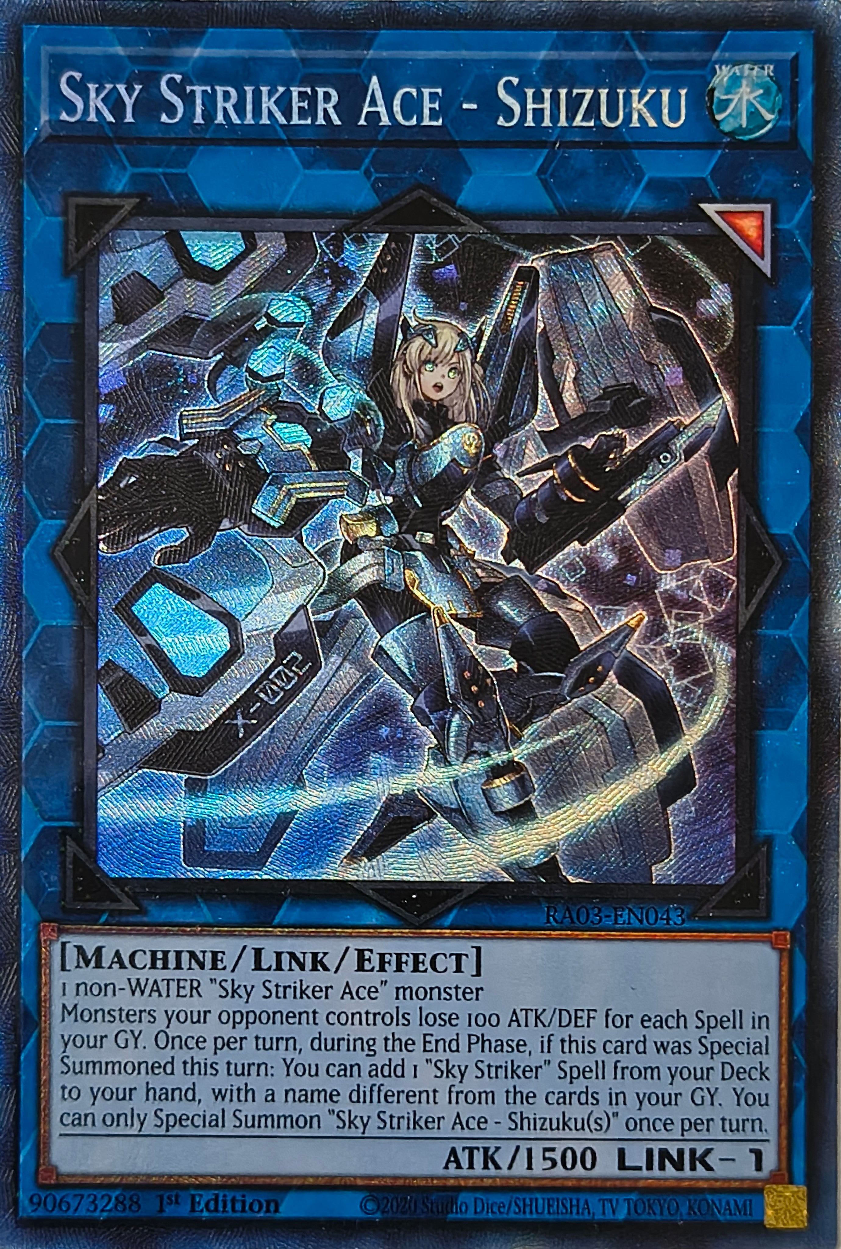 Yugioh! Sky Striker Ace - Shizuku Ra03-en043 1st edition Collector rare