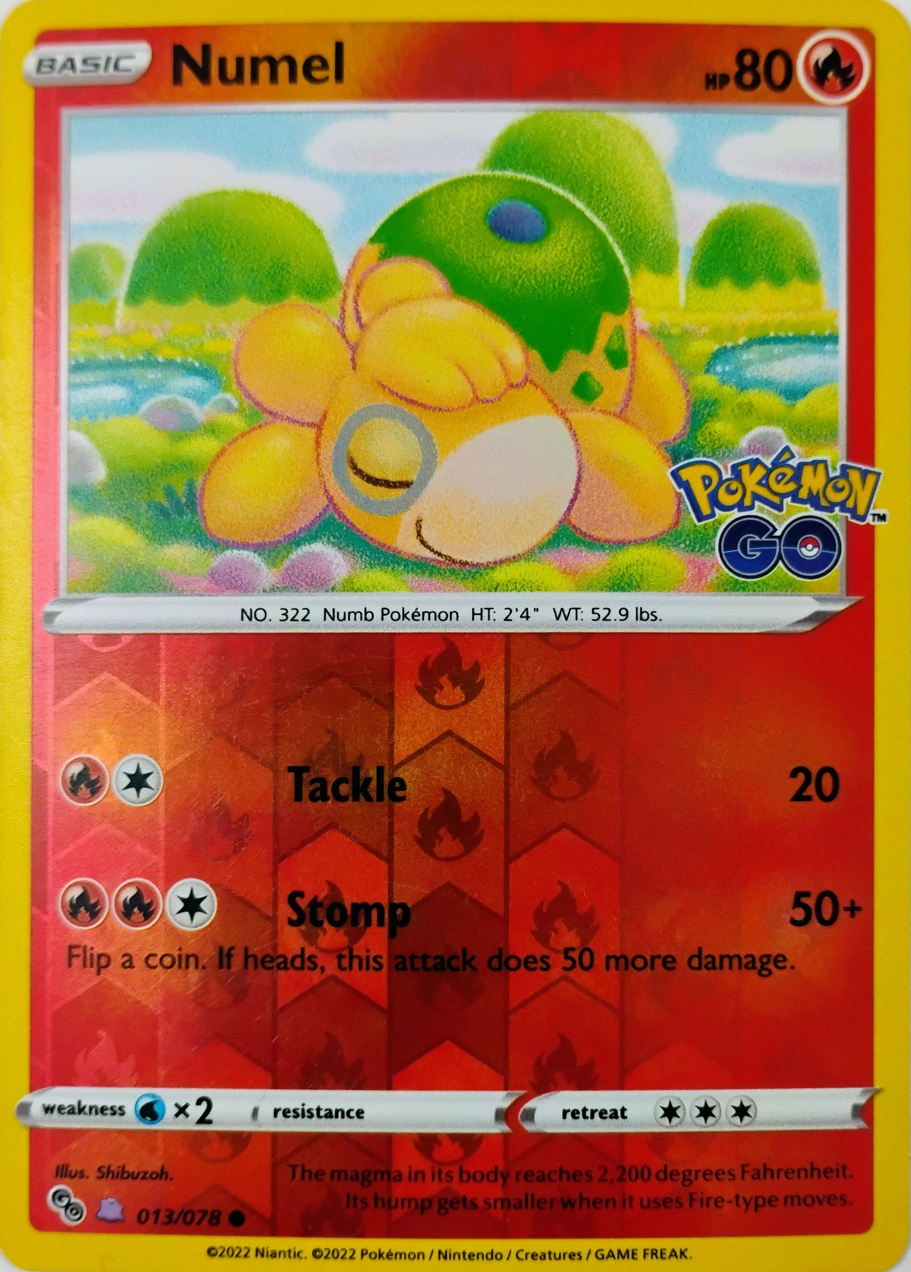 Pokémon tcg Numel 013/078 (PGO) (Pegable Ditto) Reverse