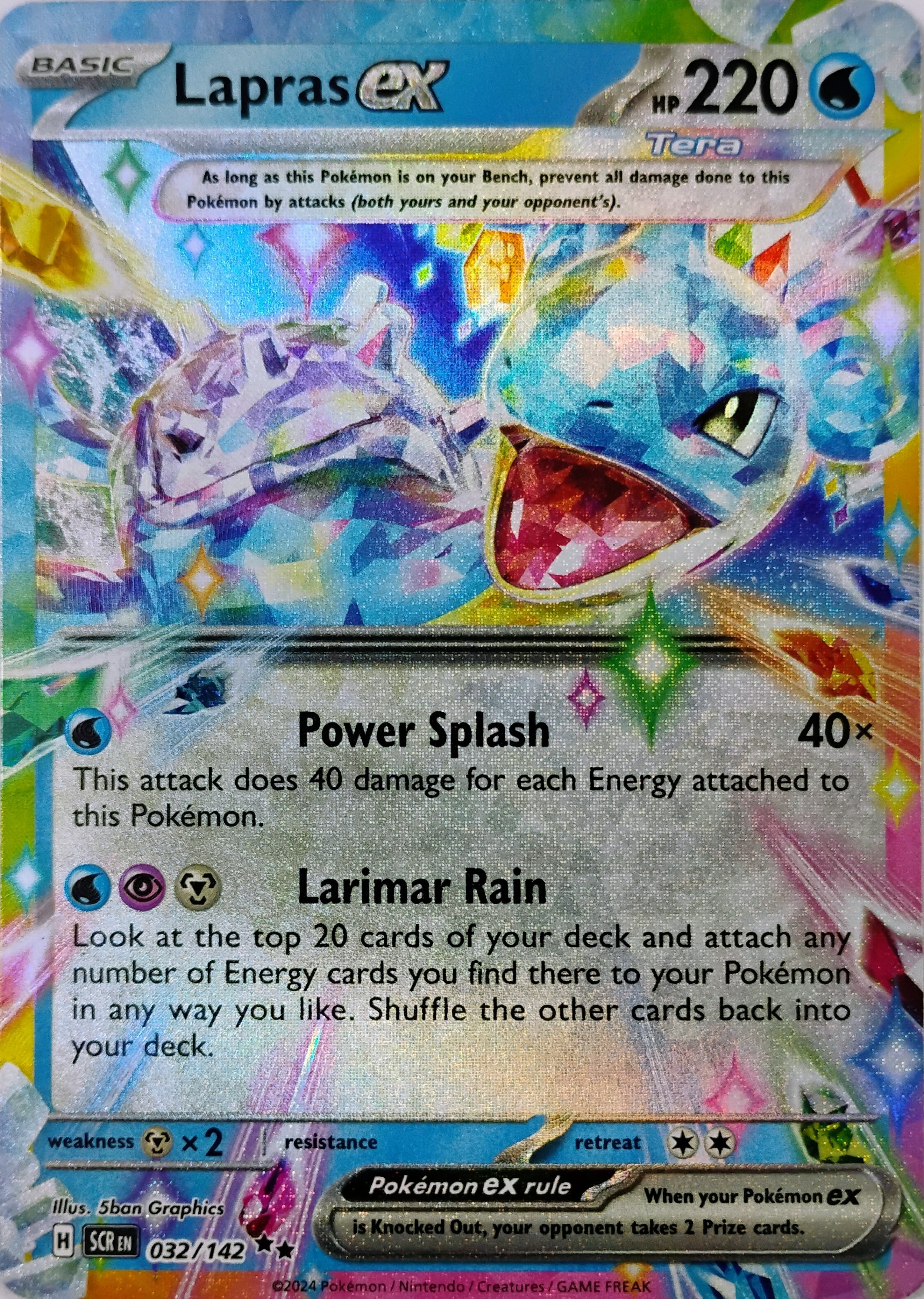 Pokémon tcg Lapras Ex 032/142