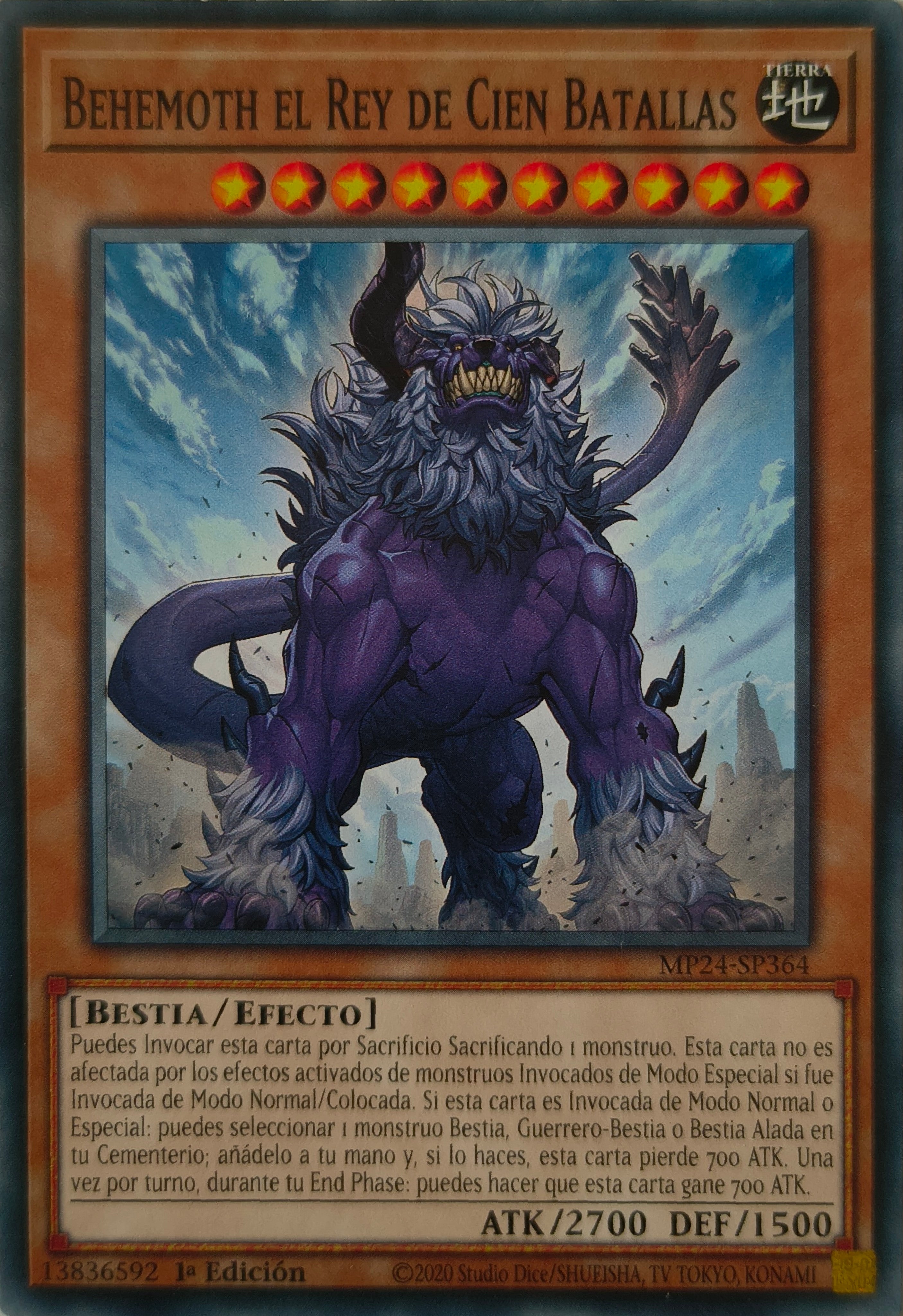 Yugioh! Behemoth El Rey De Cien Batallas Mp24-sp364 1st Edition