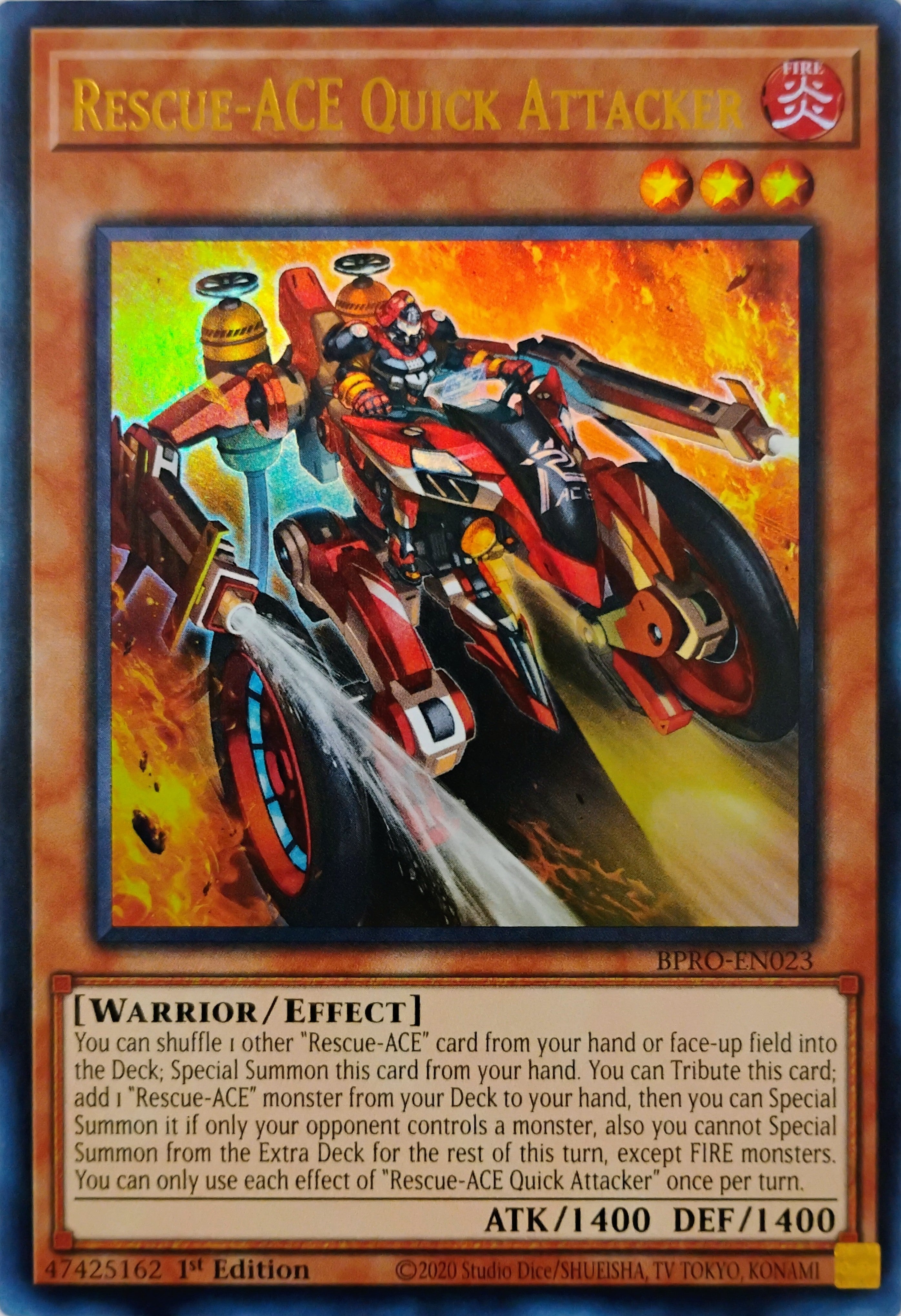 Yugioh! Rescue-ACE Quick Attacker Bpro-en023 Ultra Rare