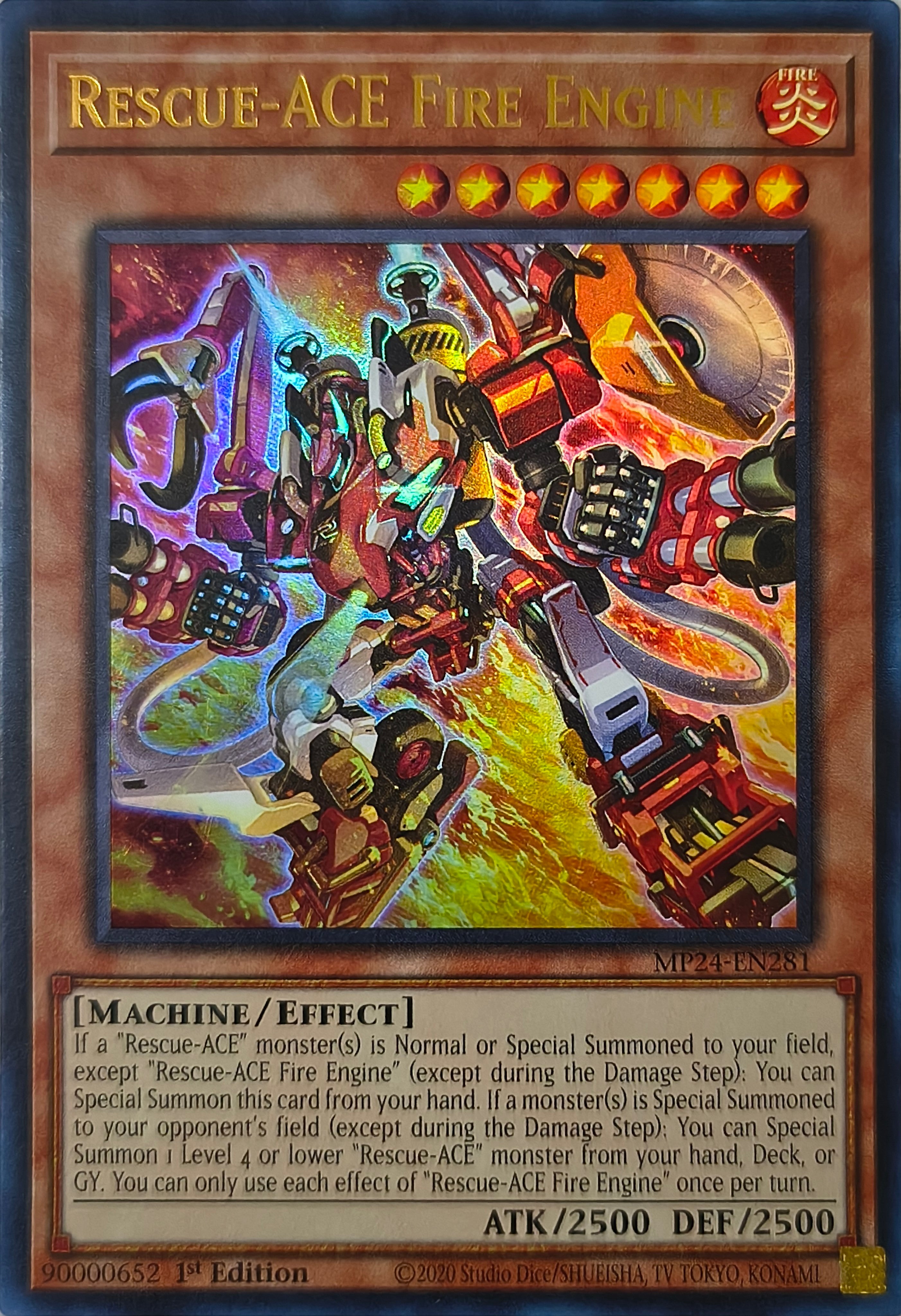 Yugioh! Rescue-Ace Fire Engine Mp24-En281 1st Edition Ultra Rare