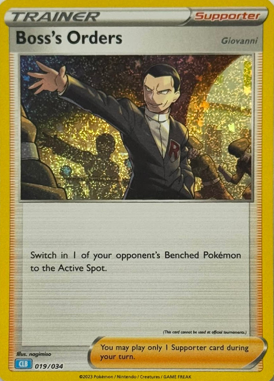 Pokémon Tcg Boss's Orders 019/034 (CLB) Holo
