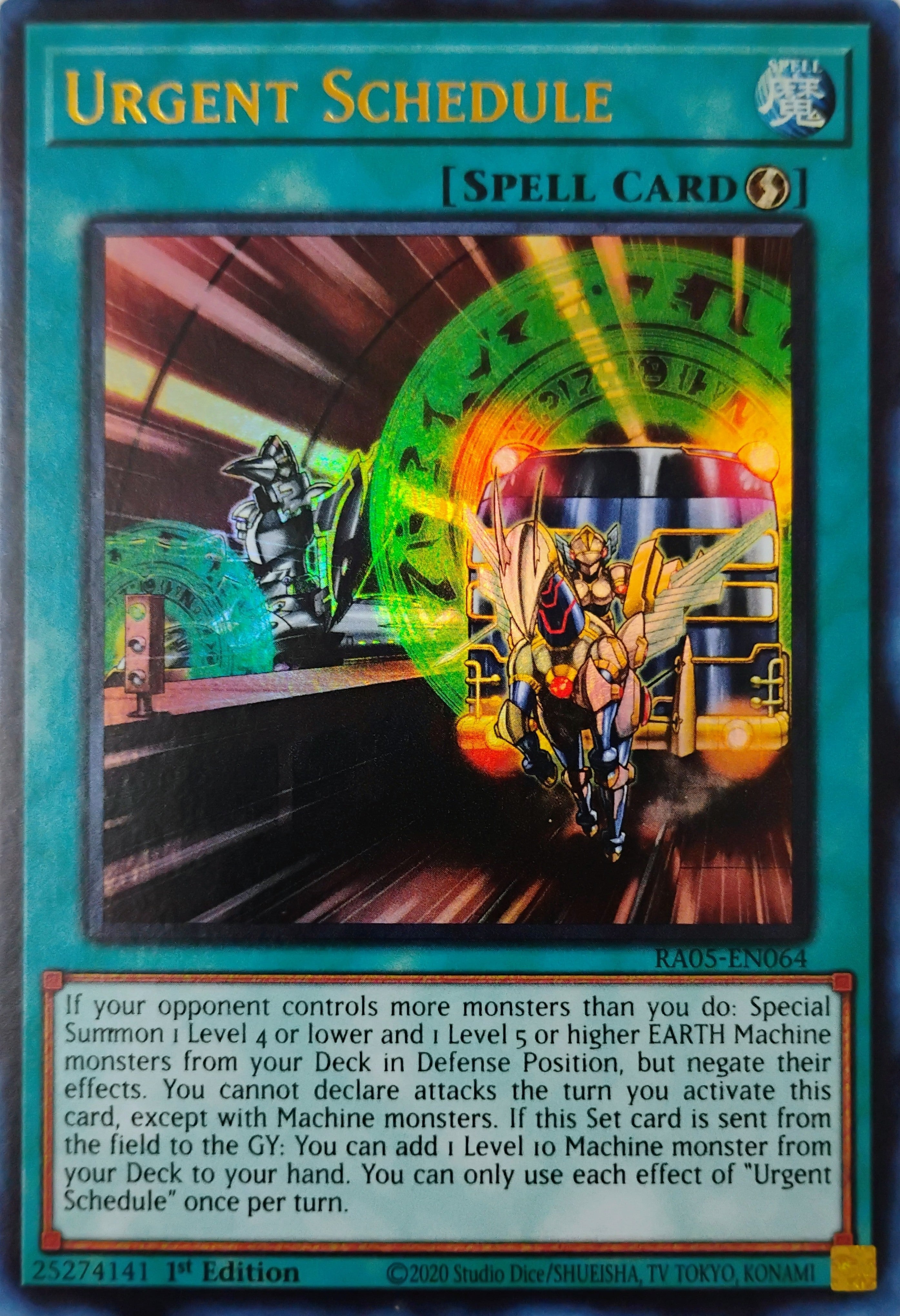 Yugioh! Urgent Schedule Ra05-en064 1st edition Ultra Rare