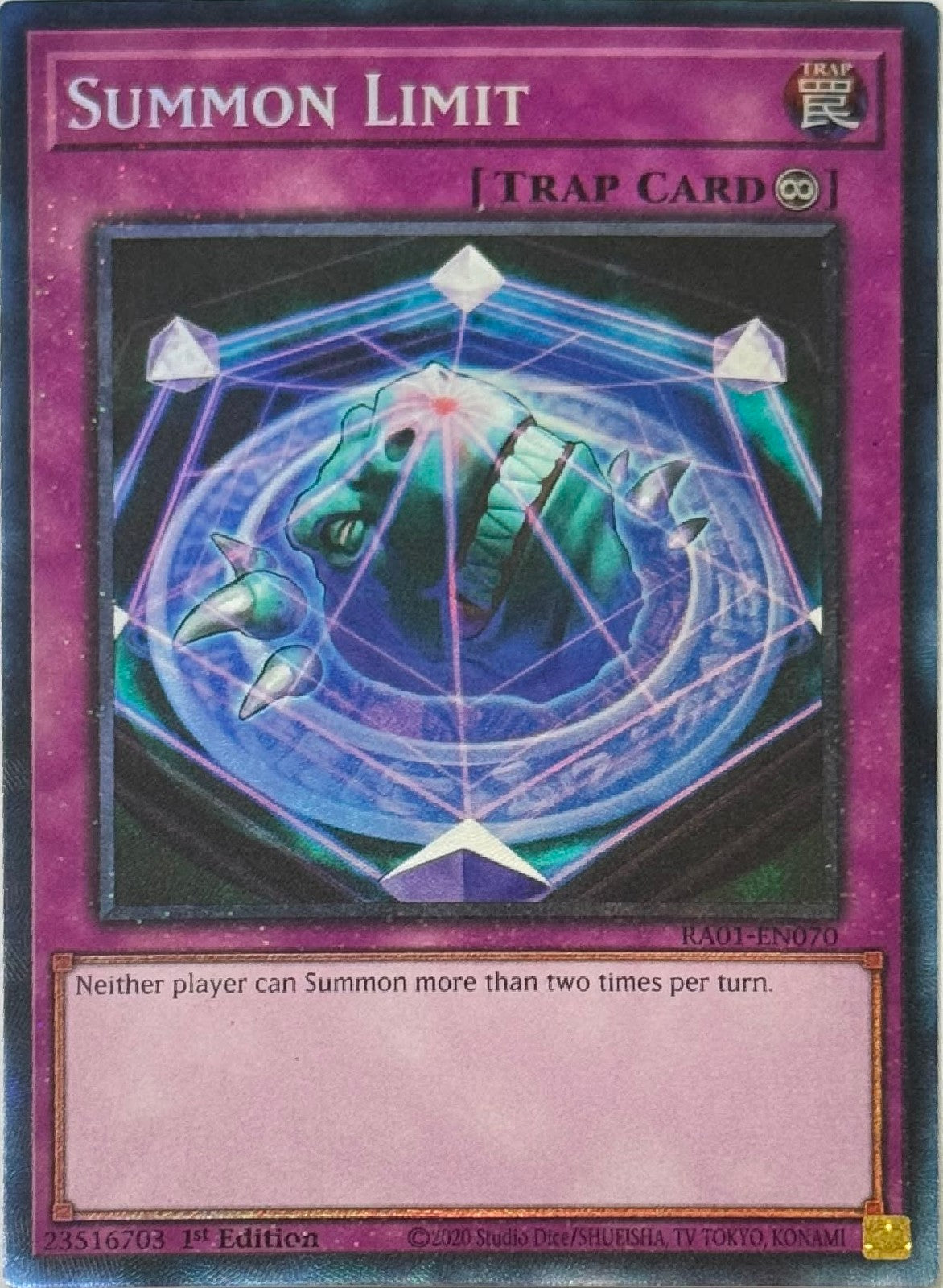 Yugioh! Summon Límit RA01-EN070 1st Edition Collector
