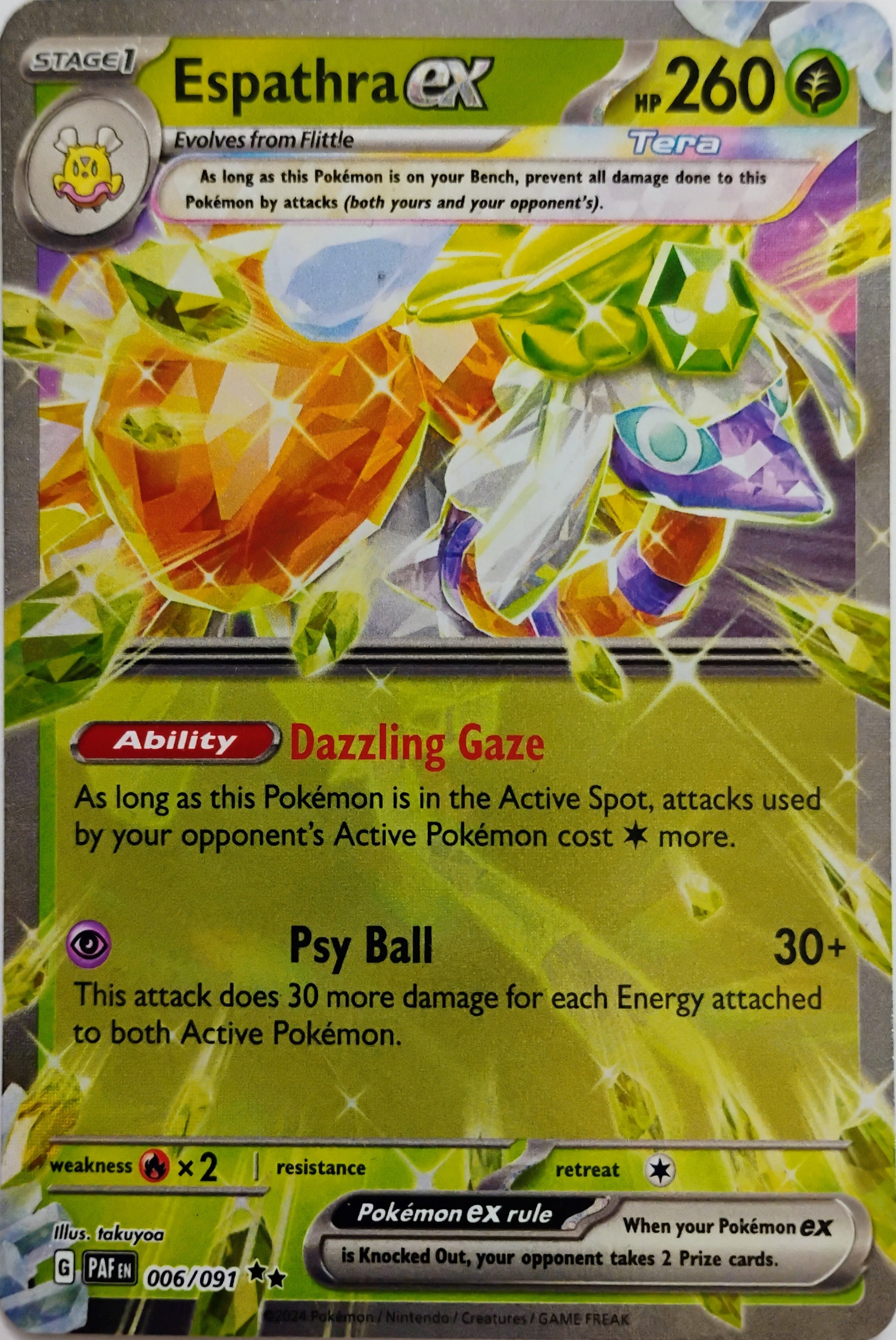 Pokémon tcg Espathra Ex 006/091