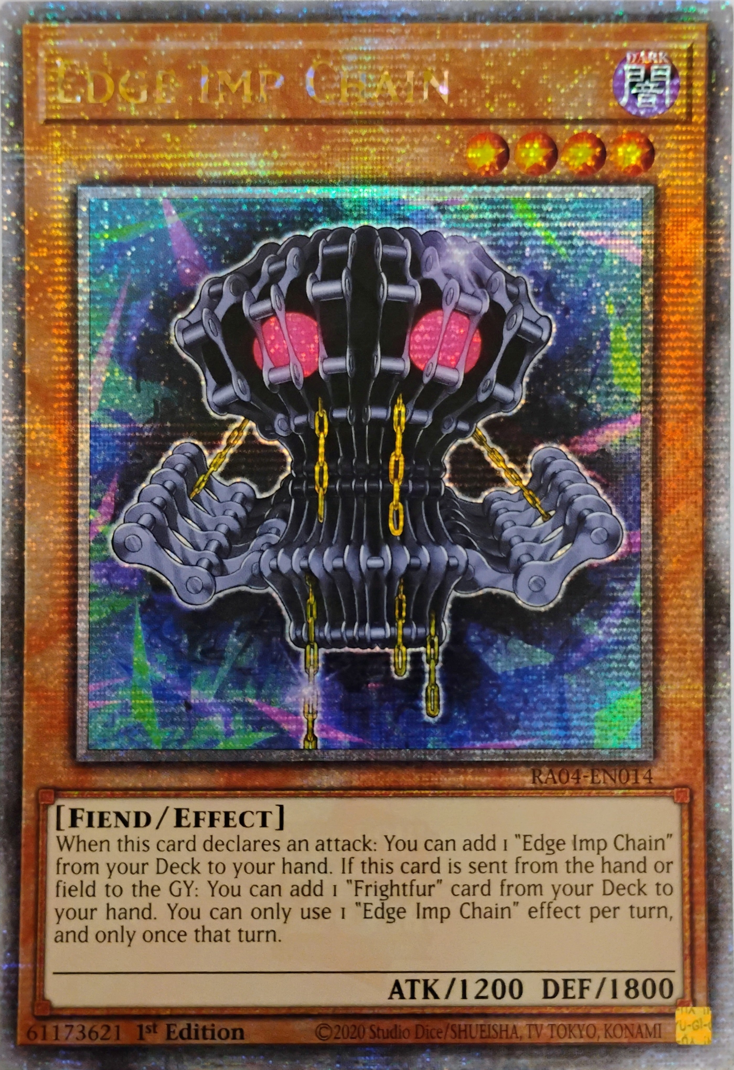 Yugioh! Edge Imp Chain Ra03-en014 1st Edition Quarter