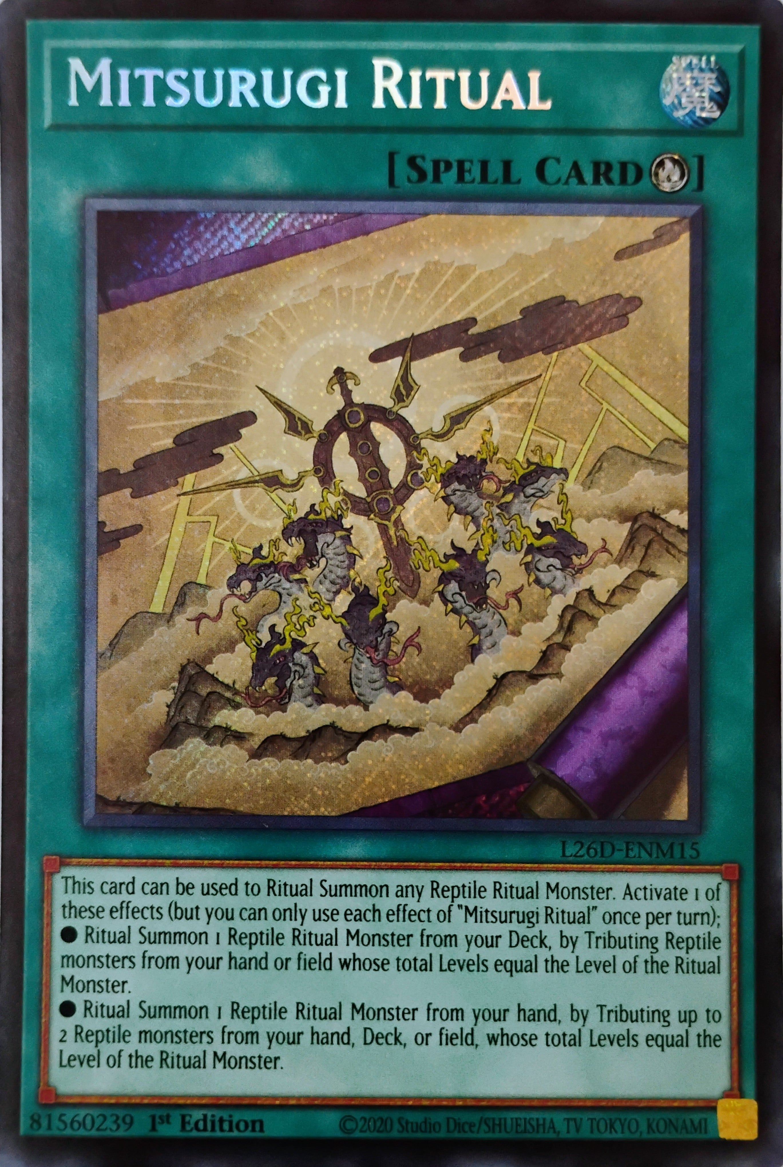 Yugioh! Mitsurugi Ritual L26D-Enm15 Secreta