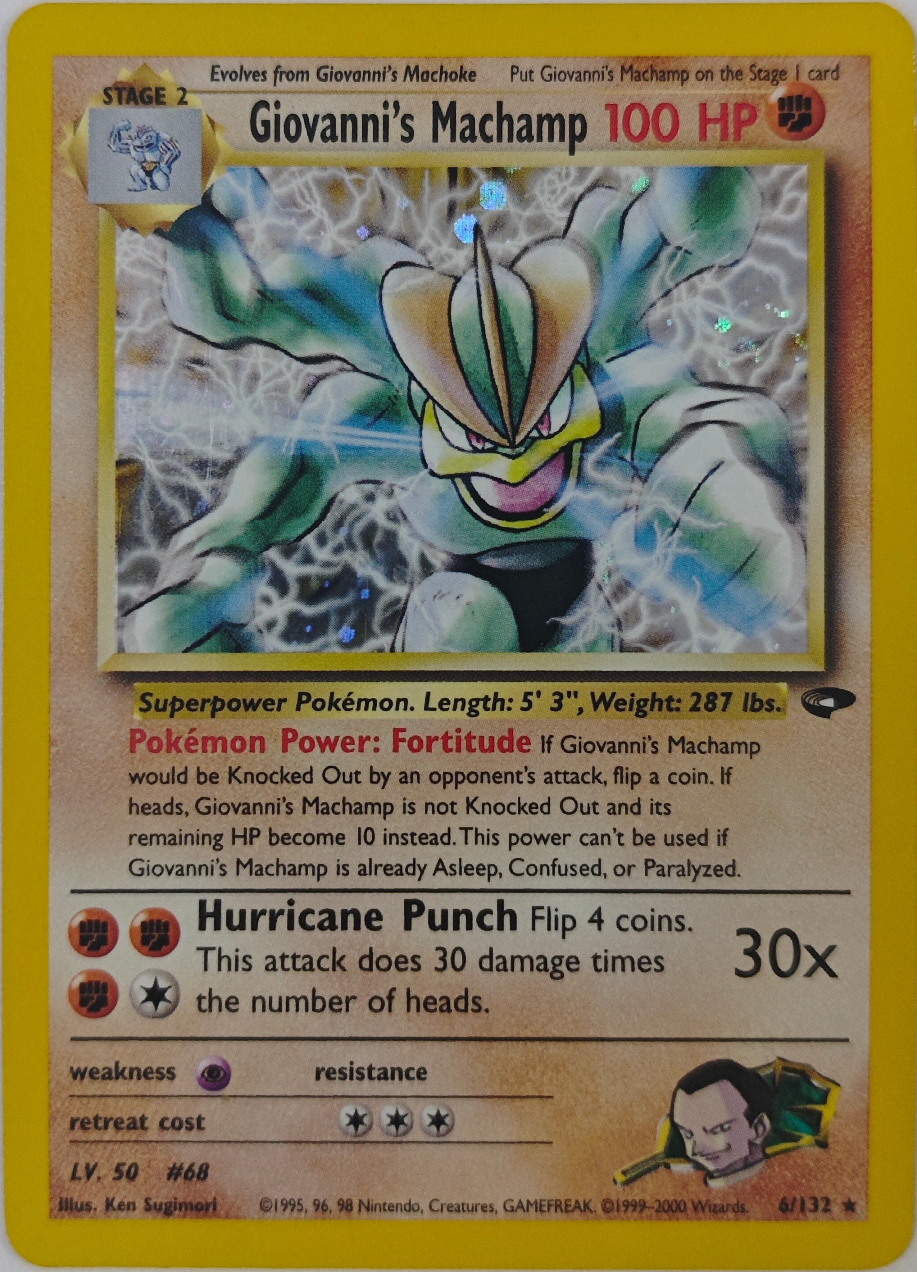 Pokémon Tcg Giovanni's Machamp 8/132 Holo Rare