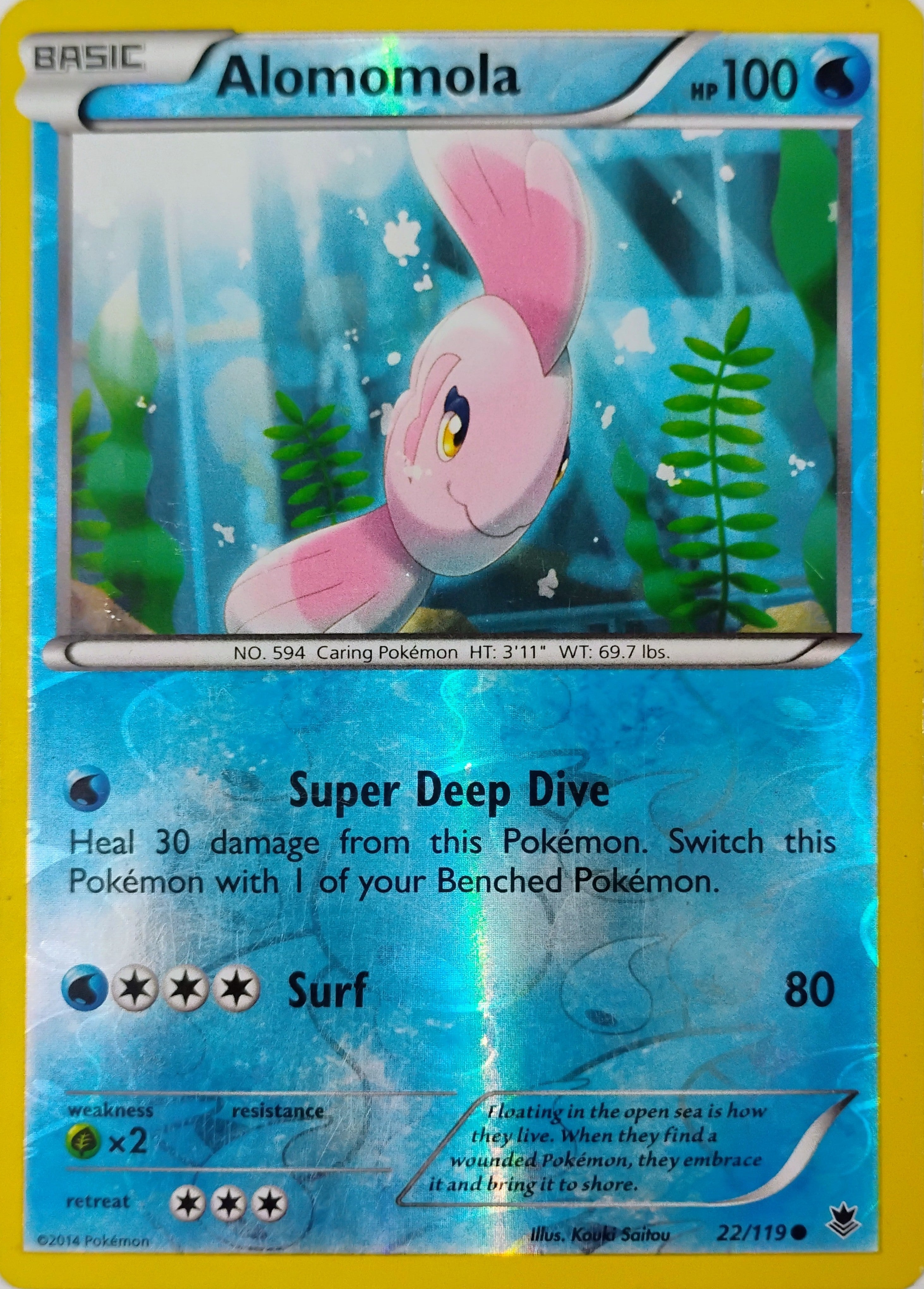 Pokémon tcg Alomomola 22/119 Reverse