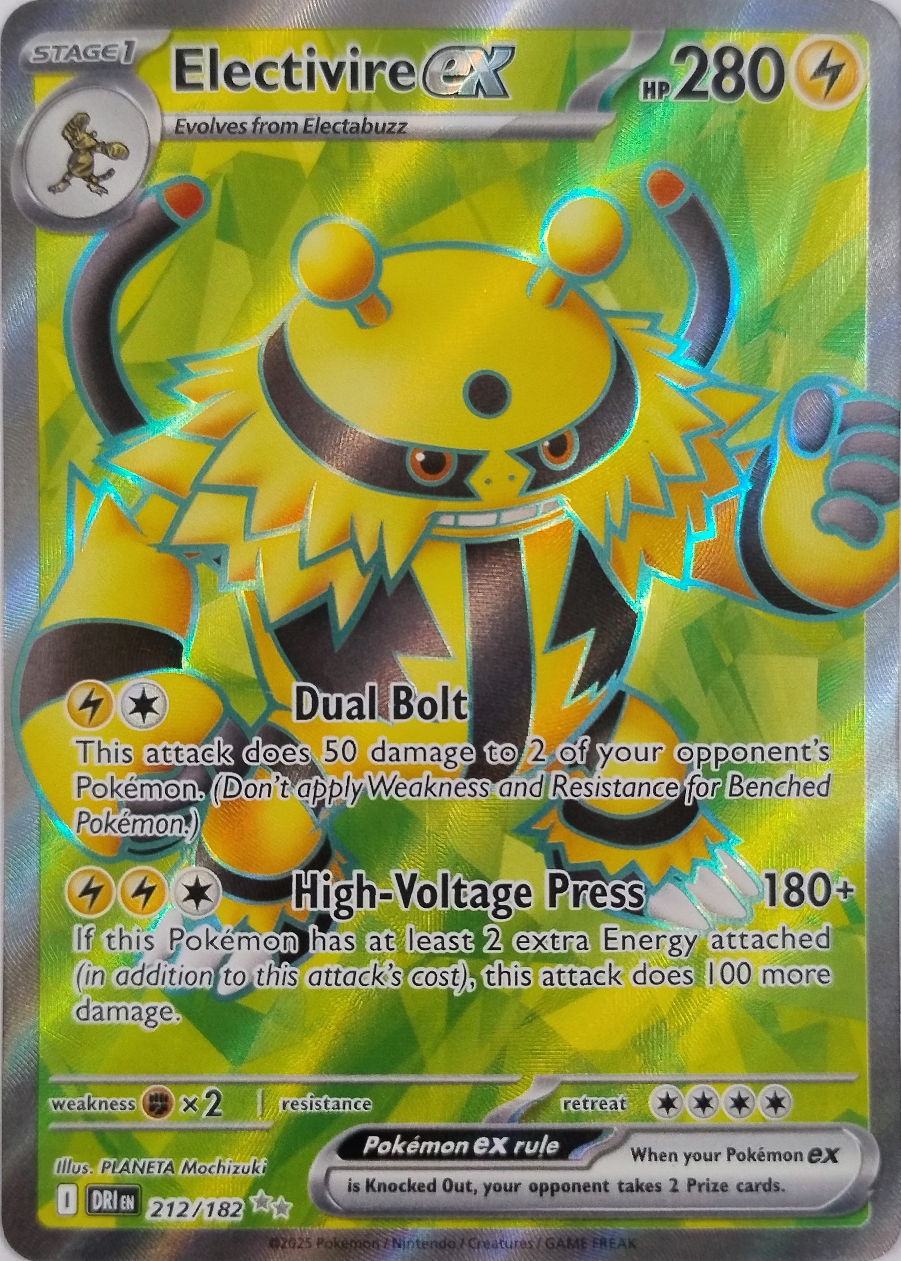Pokemon Tcg Electivire Ex 212/182