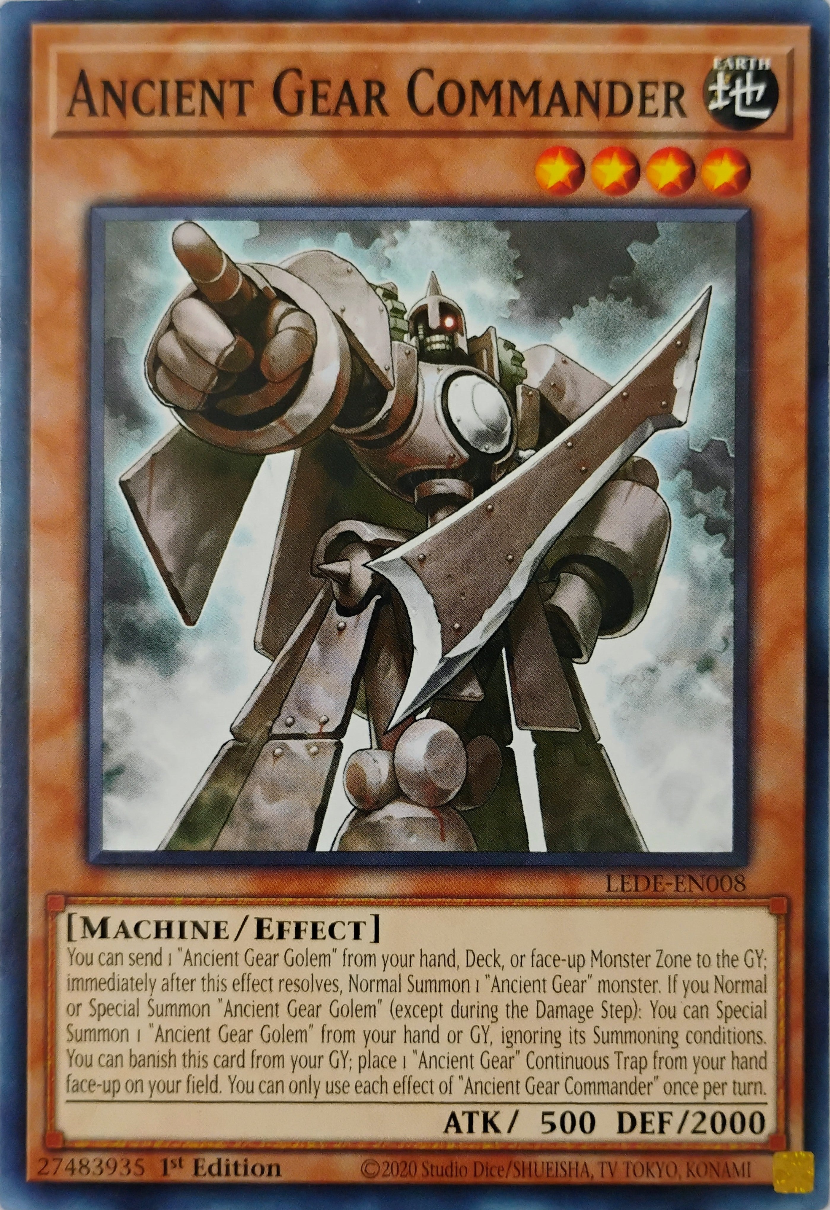 Yugioh! Ancient Gear Commander Lede-en008 1st edition