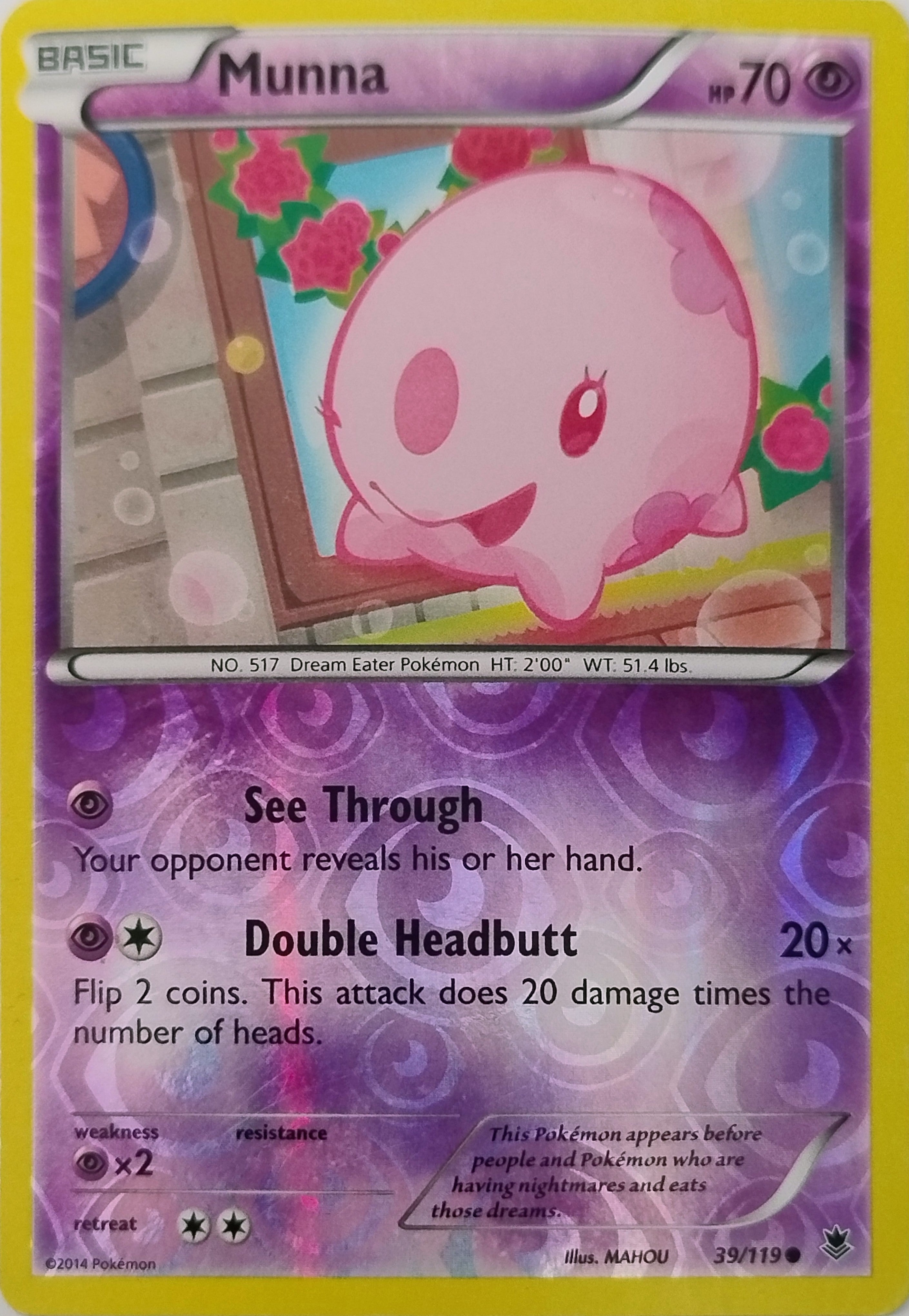 Pokemon Tcg Munna 39/119 Reverse