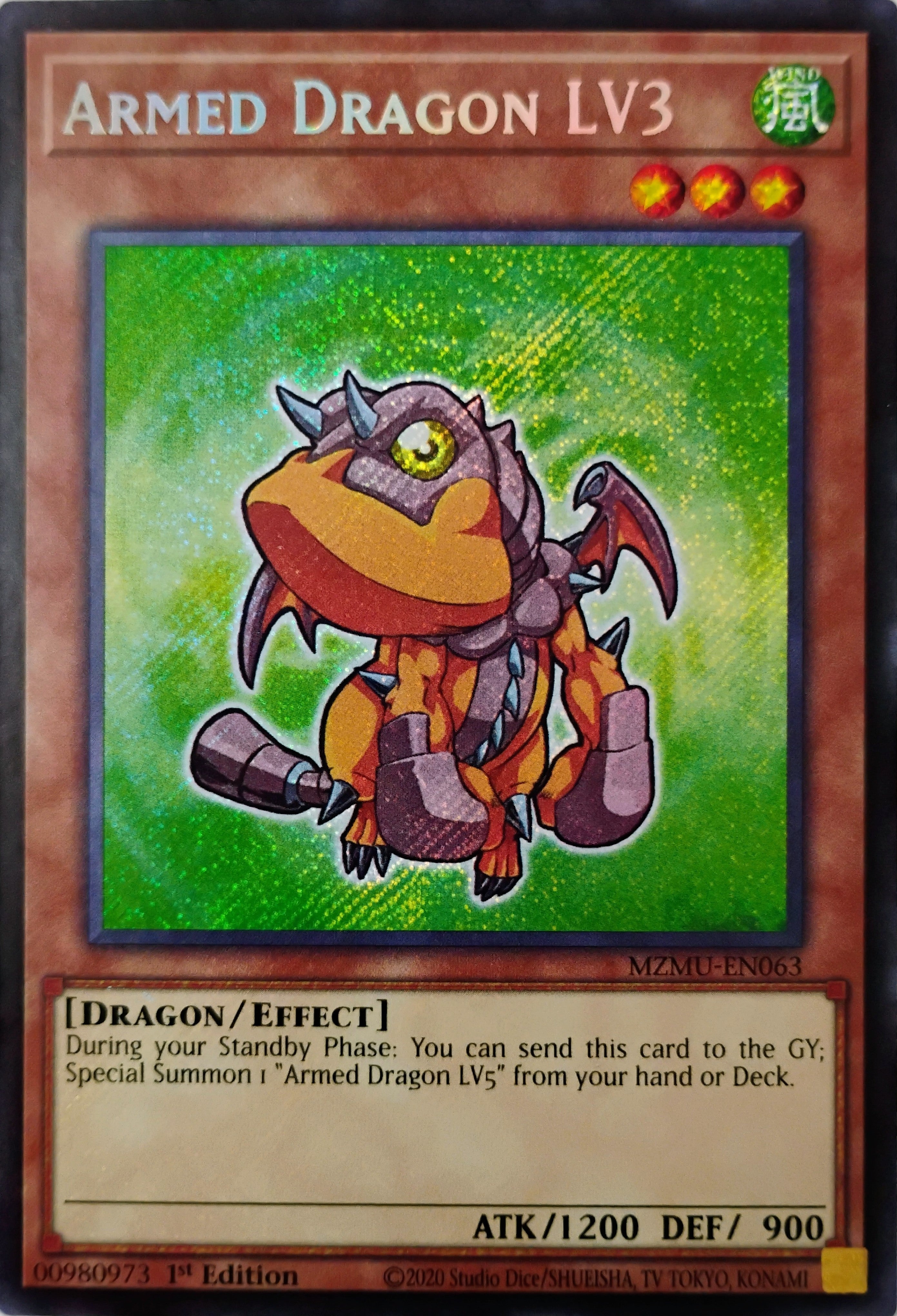 Yugioh! Armed Dragon LV3 Mzmu-en063