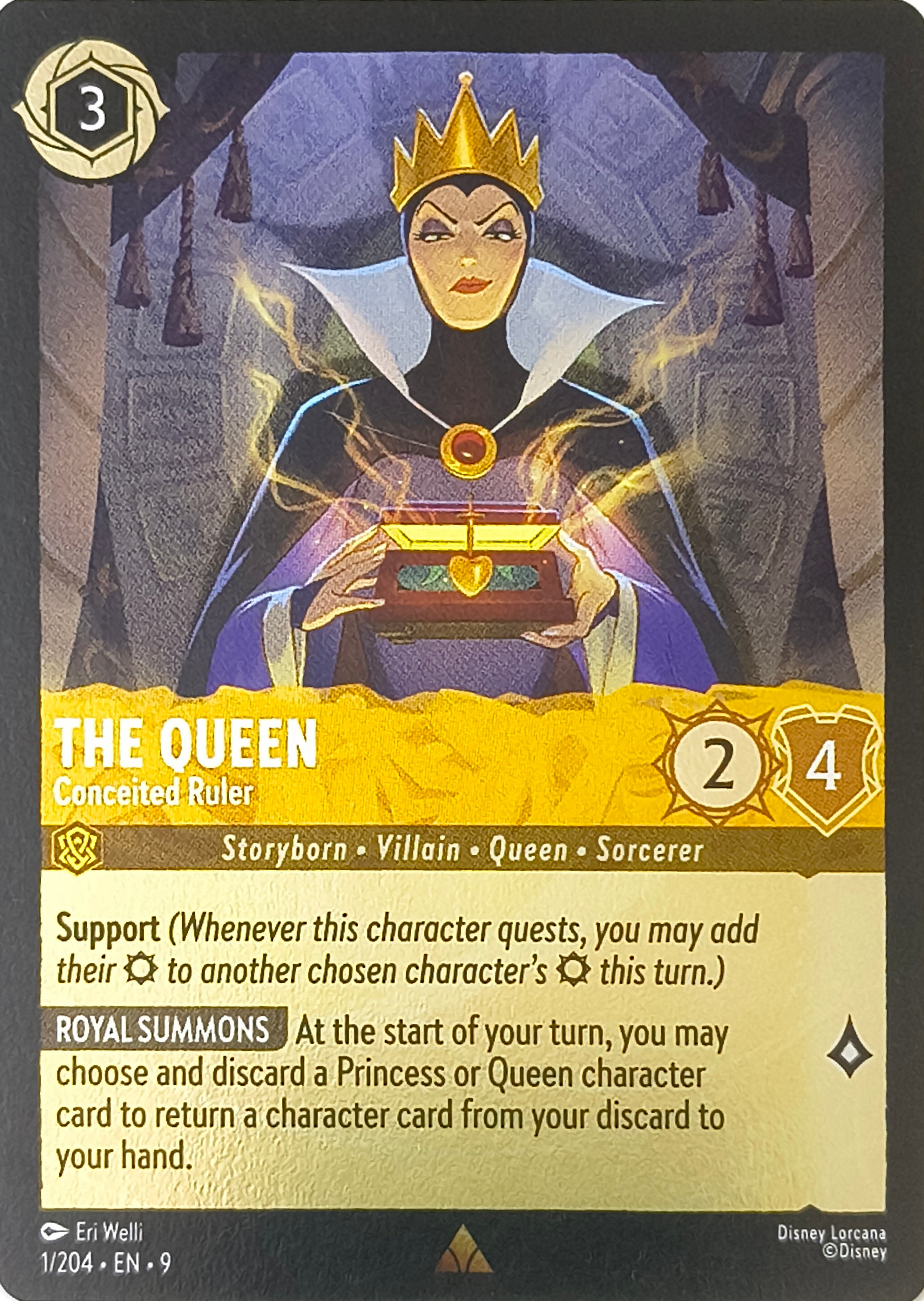 Disney Lorcana The Queen 1/204 Foil