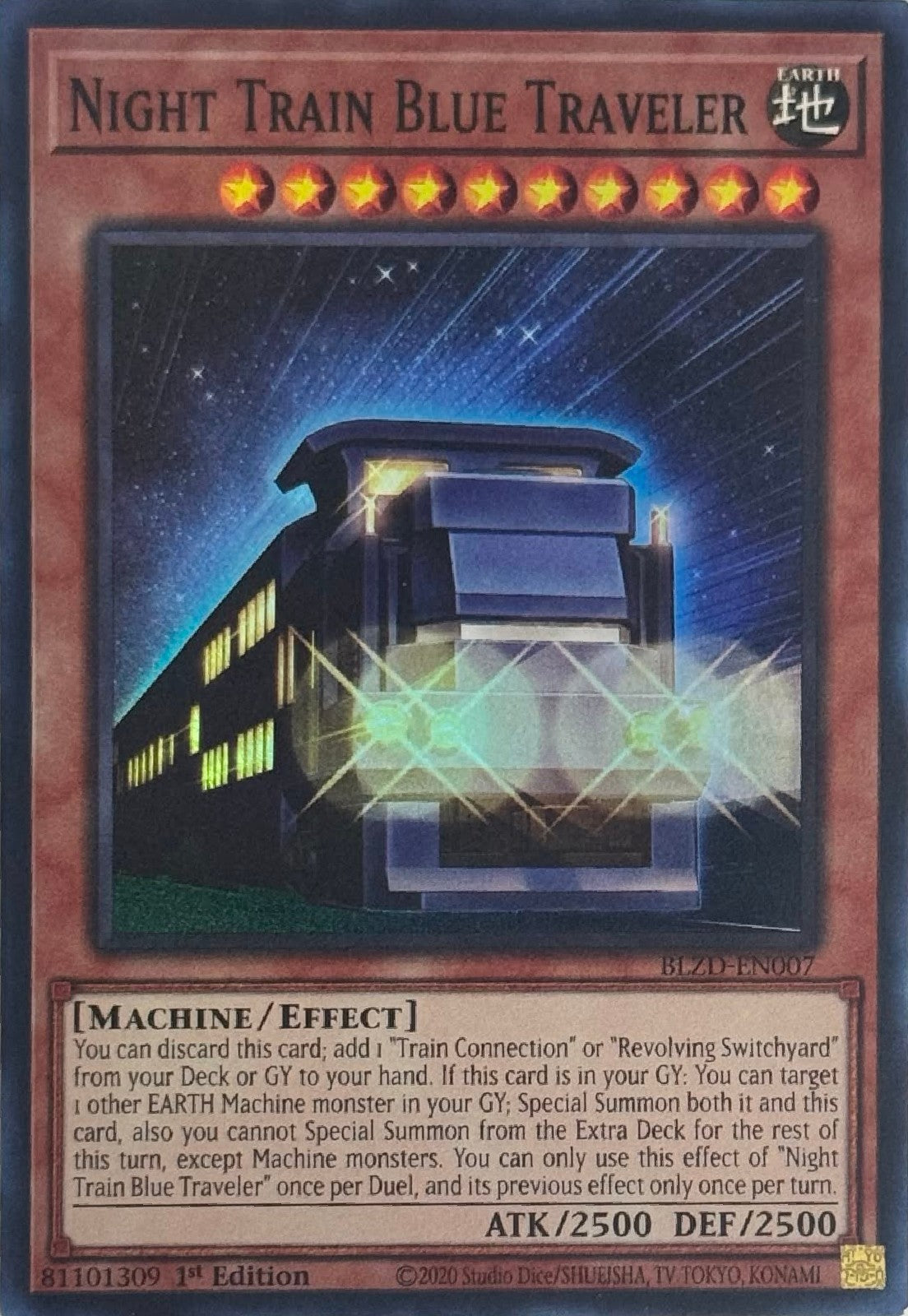 Yugioh! Night Train Blue Traveler BLZD-EN007 1st Edition Super