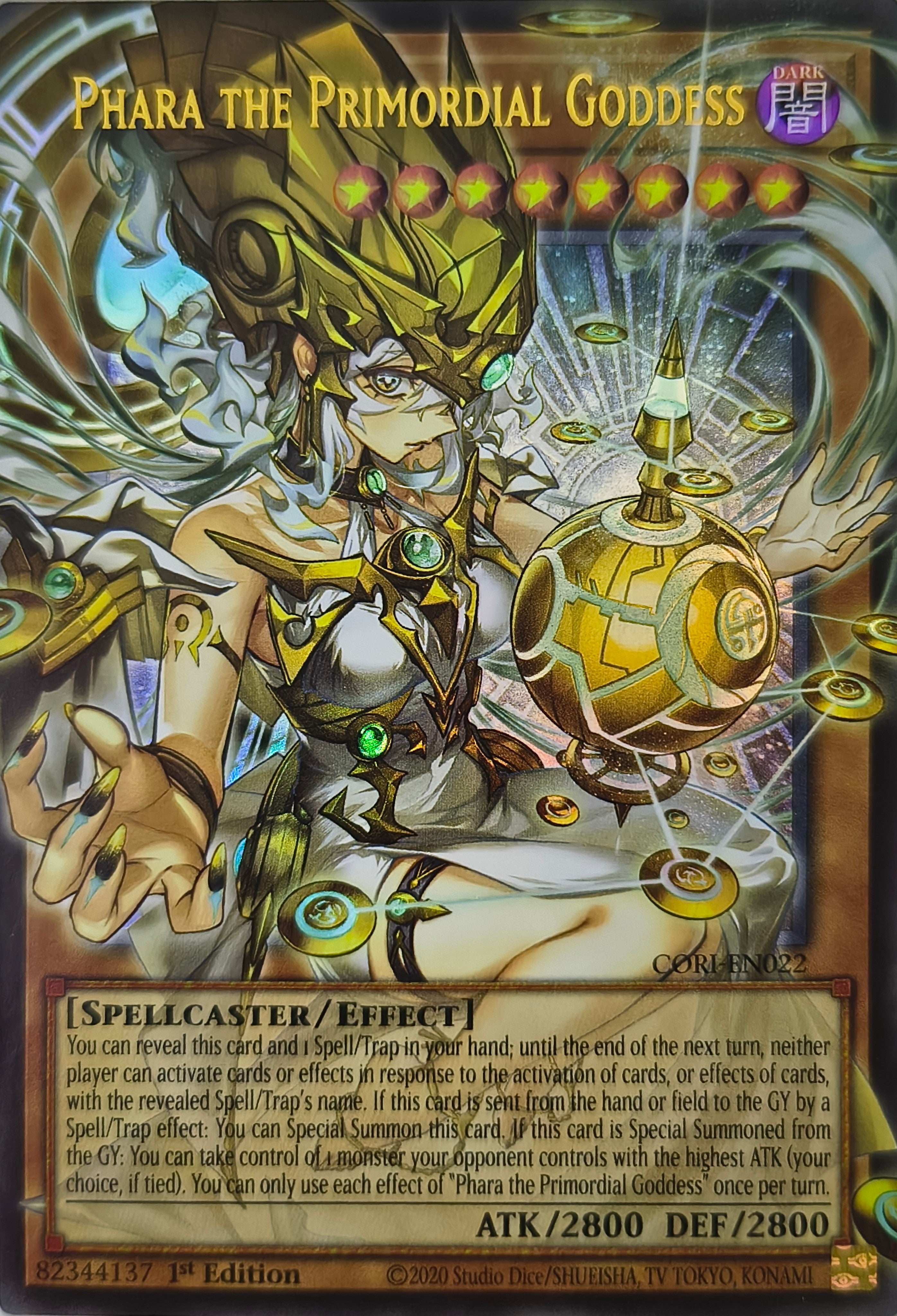 Yugioh! Phara The Primordial Goddess Cori-en022 1st Edition (Overframe)