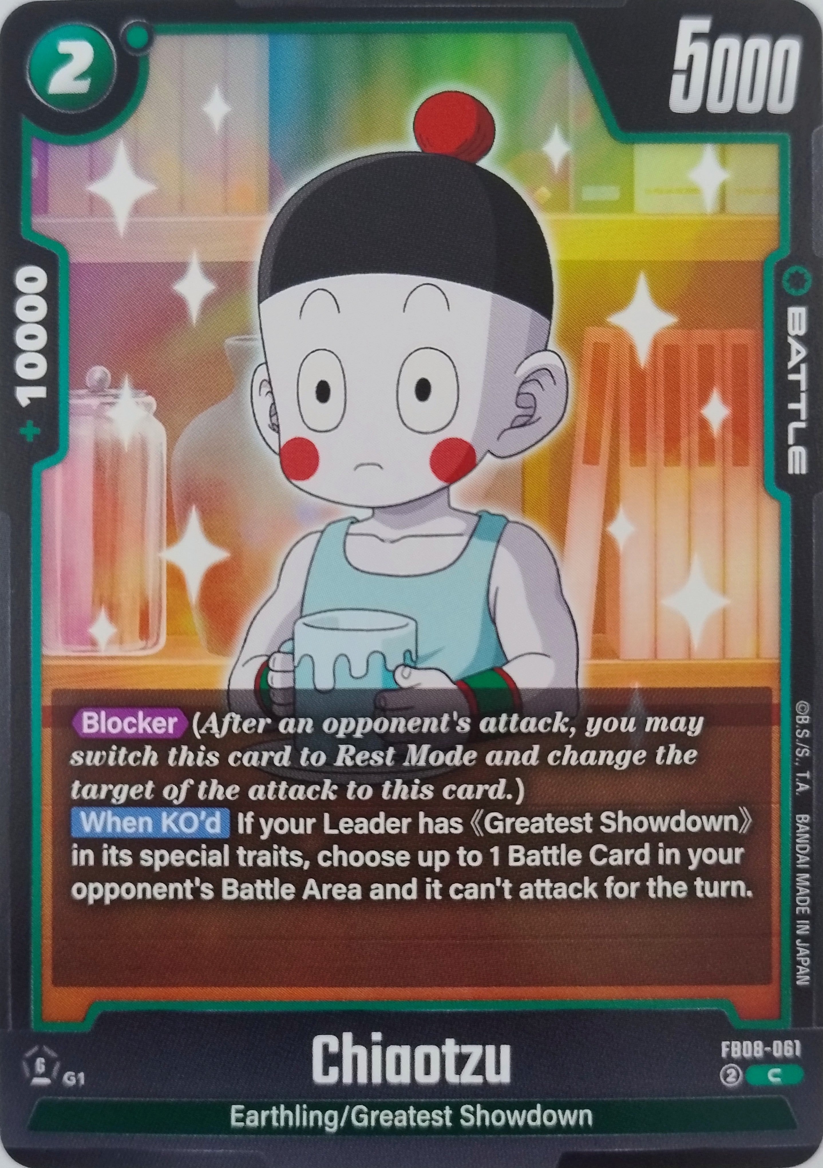 Dragón Ball Tcg Chiaotzu Fb08-061