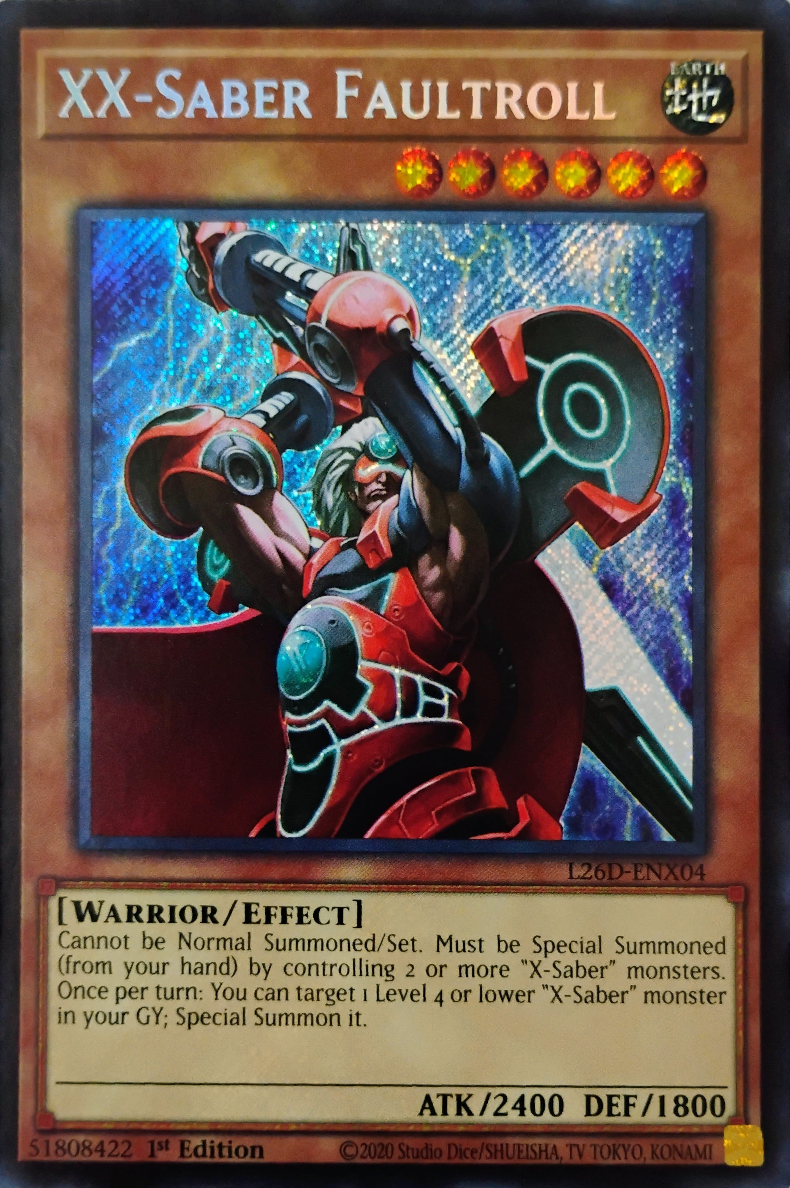 Yugioh! XX-Saber Faultroll L26D-Enx04 Secreta