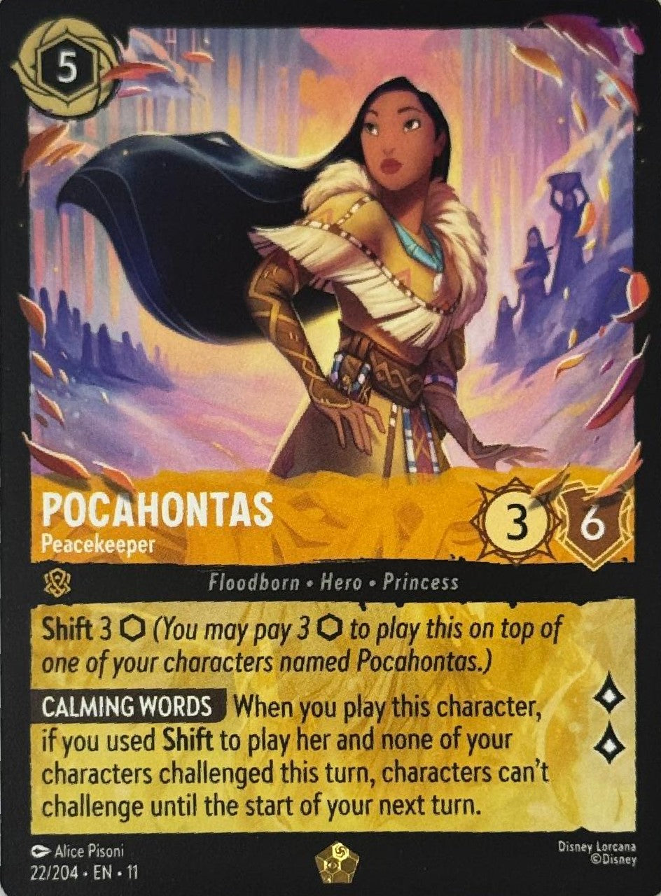 Disney Lorcana Pocahontas 22/204 Foil Borless