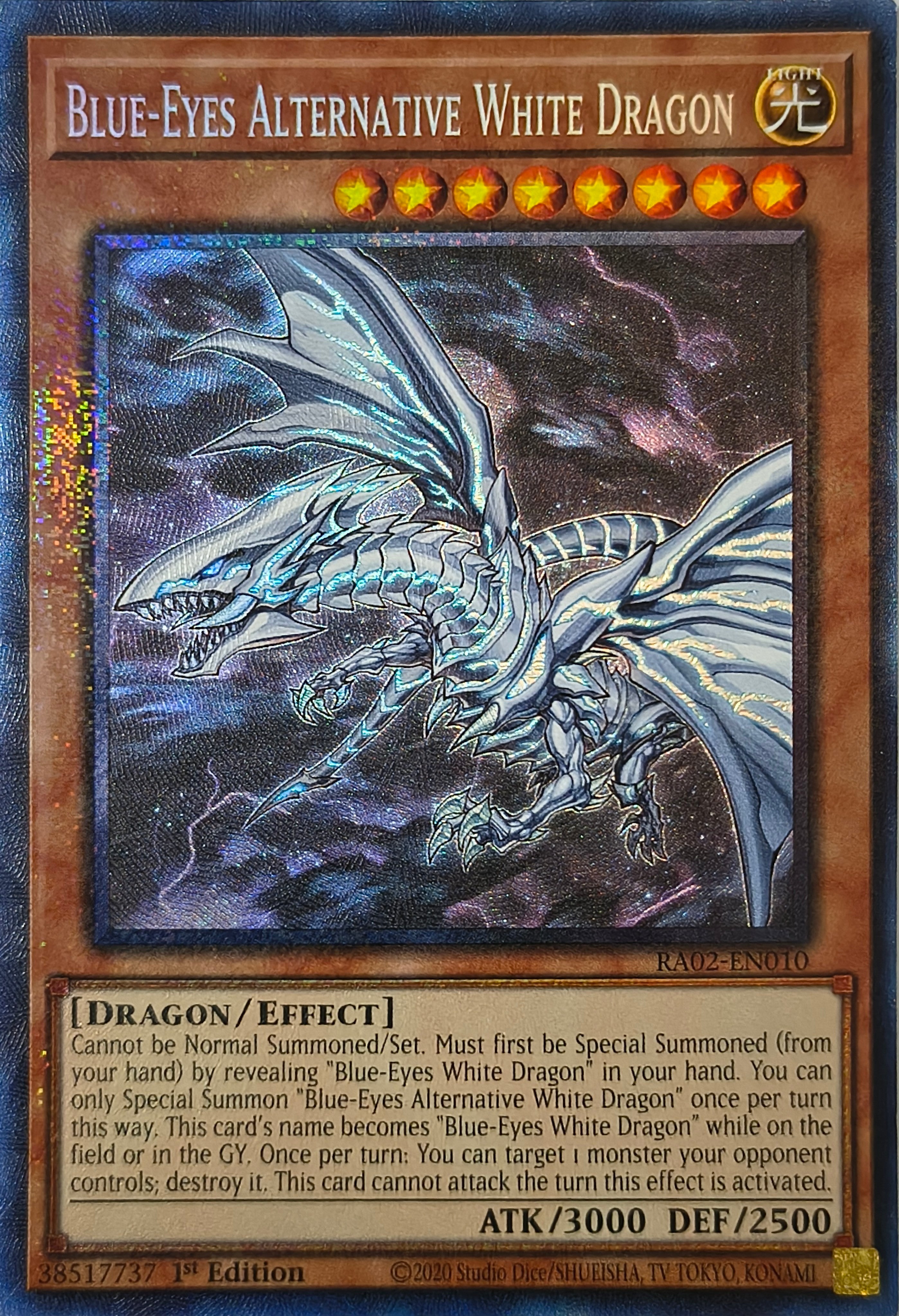Yugioh! Blue-Eyes Alternative White Dragon Ra02-En010 1st Edition Collector