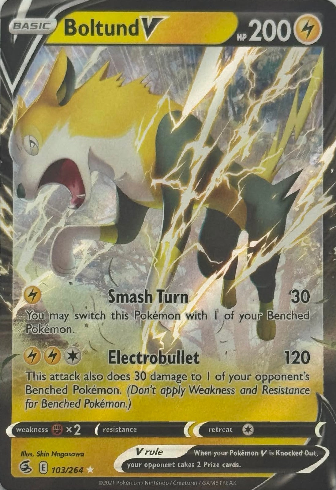Pokémon Tcg Boltund V 103/264