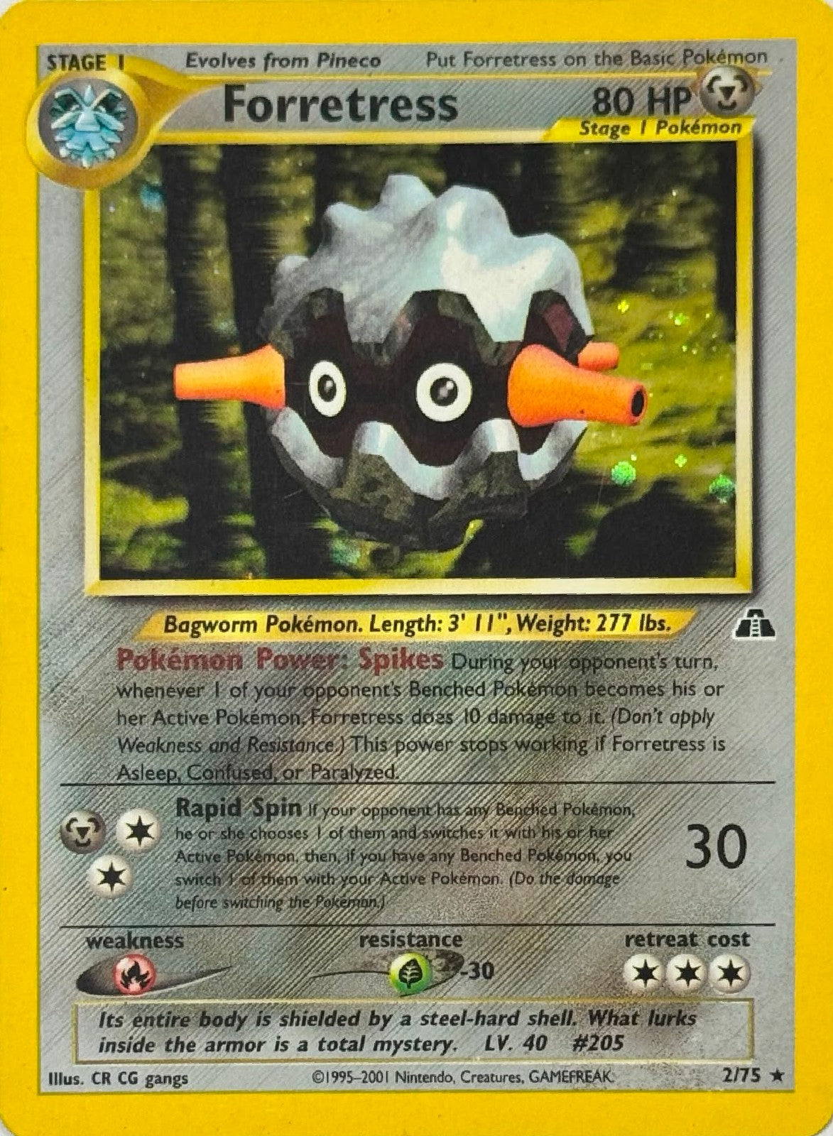 Pokémon Tcg Forretress 2/75 Holo