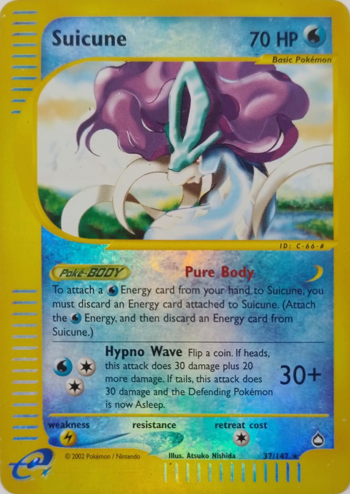 Pokémon tcg Suicune 37/147 Reverse