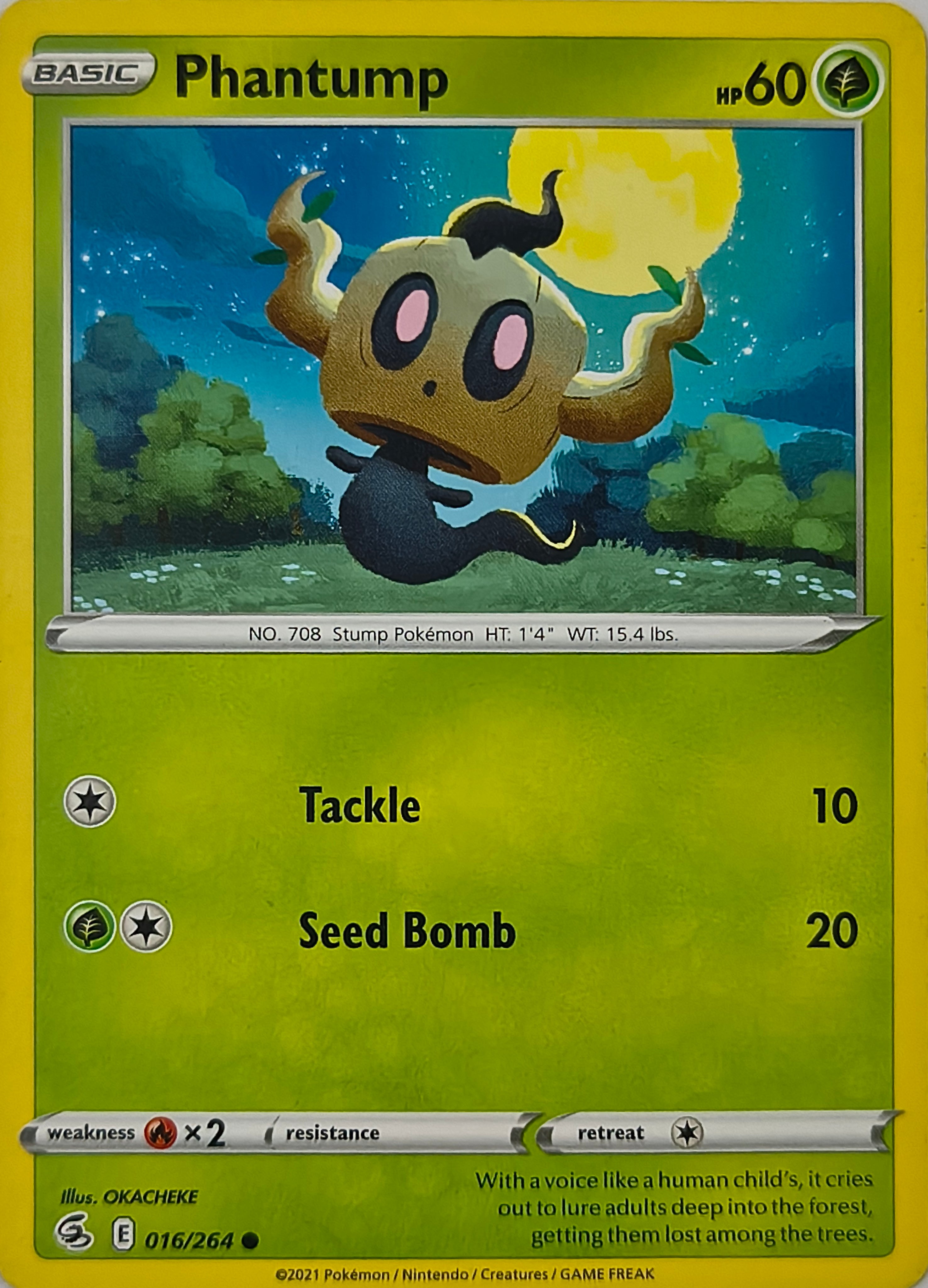 Pokémon tcg Phantump 016/264