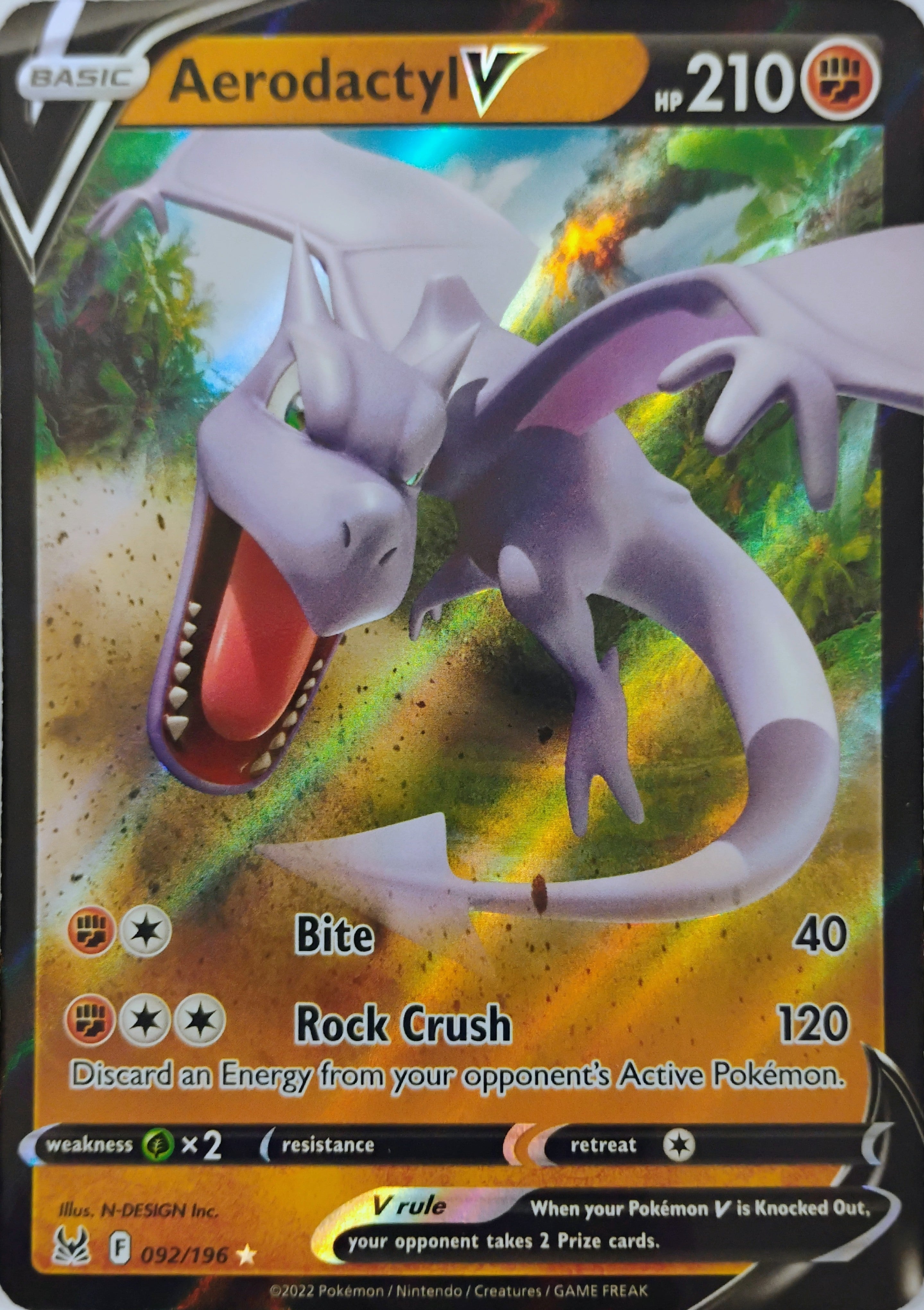 Pokémon tcg Aerodactyl V 092/196