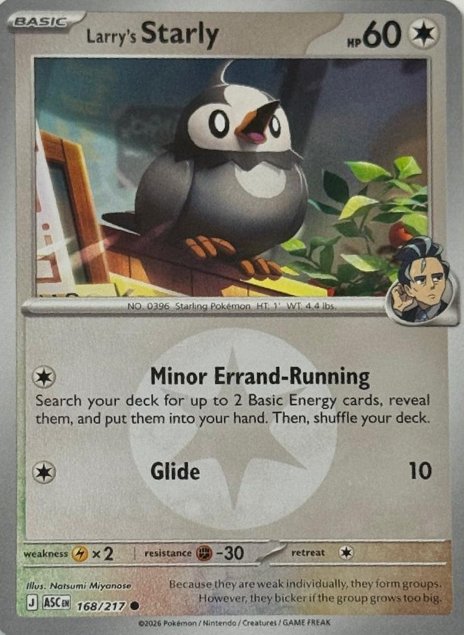 Pokémon Tcg Larry's Starly 168/217 (Energy Símbol)