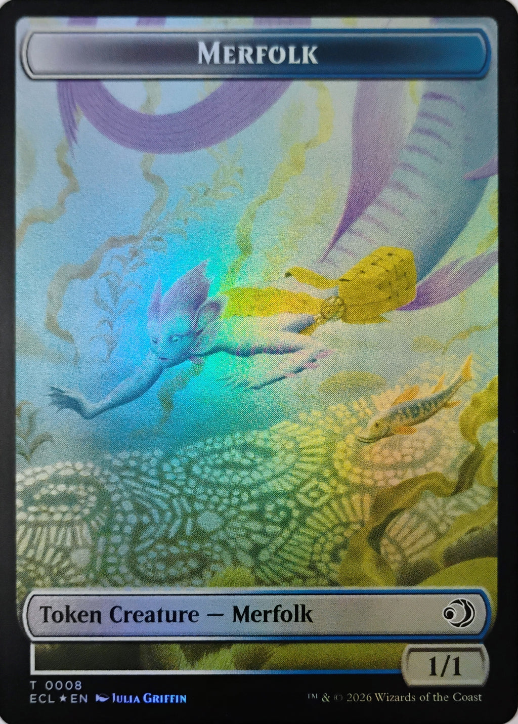 Magic Token Merfolk // Worm 0009 Foil
