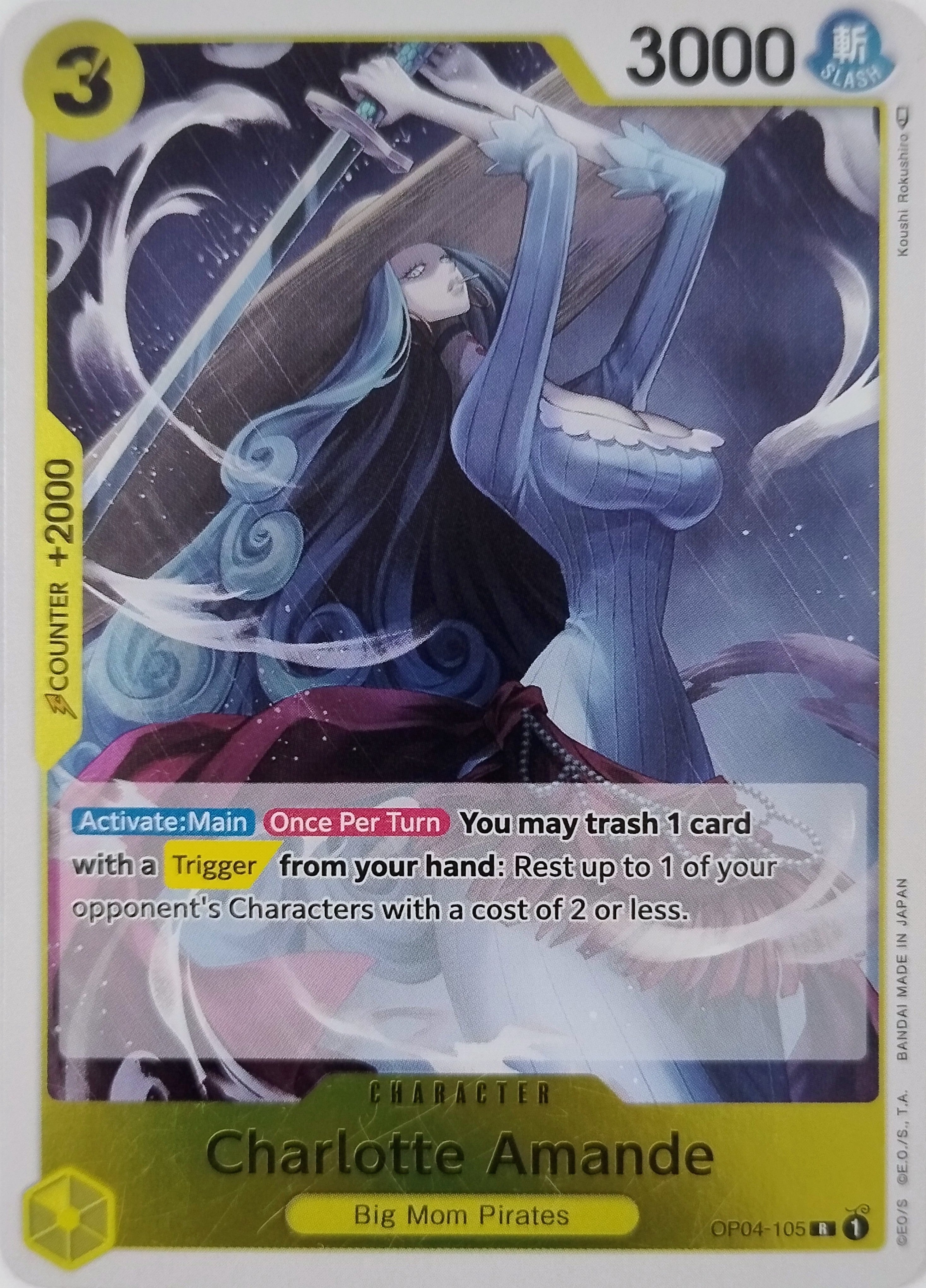 One Piece Tcg Charlotte Amande Op04-105 Foil