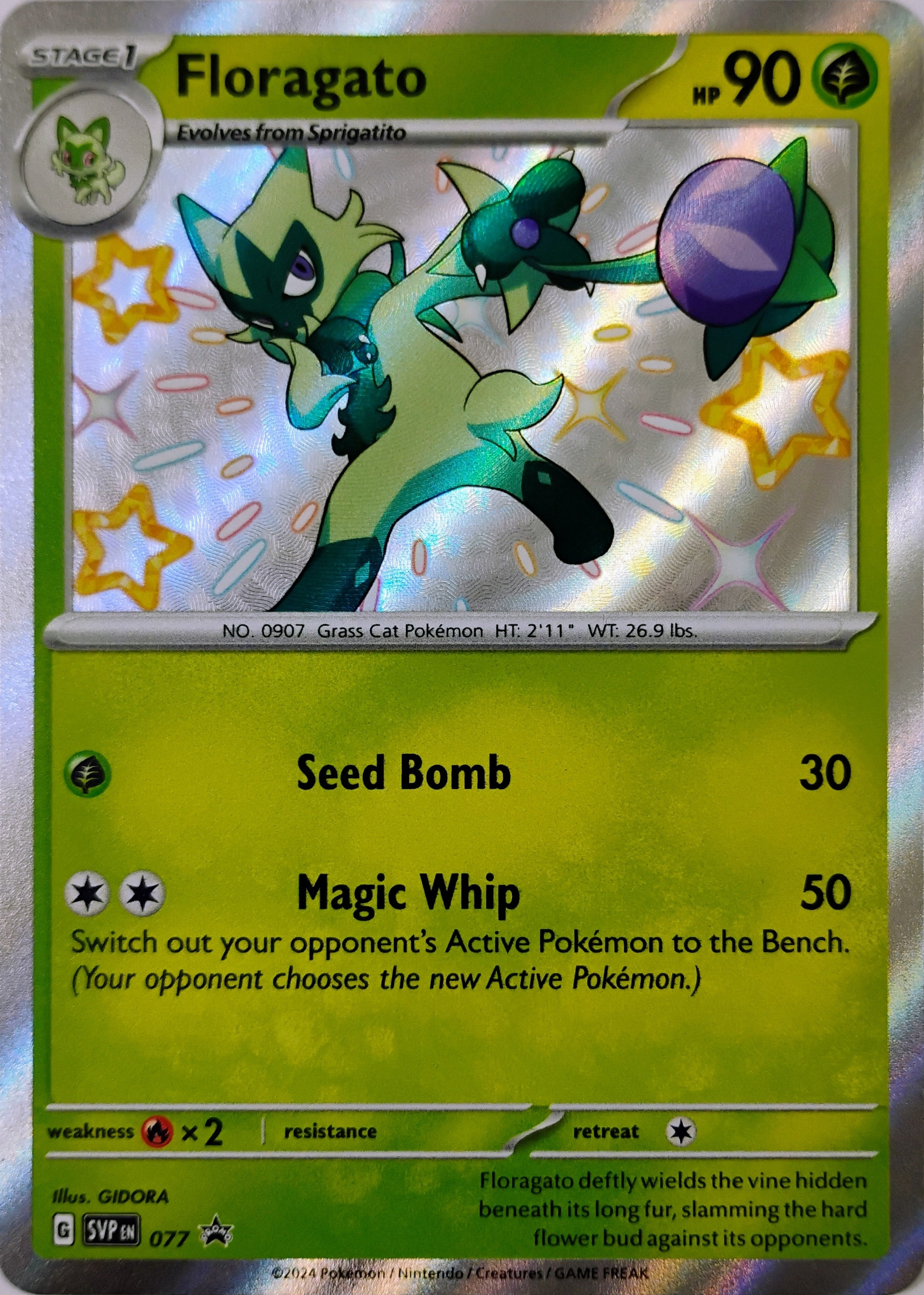 Pokémon tcg Floragato 077 Shiny Rare