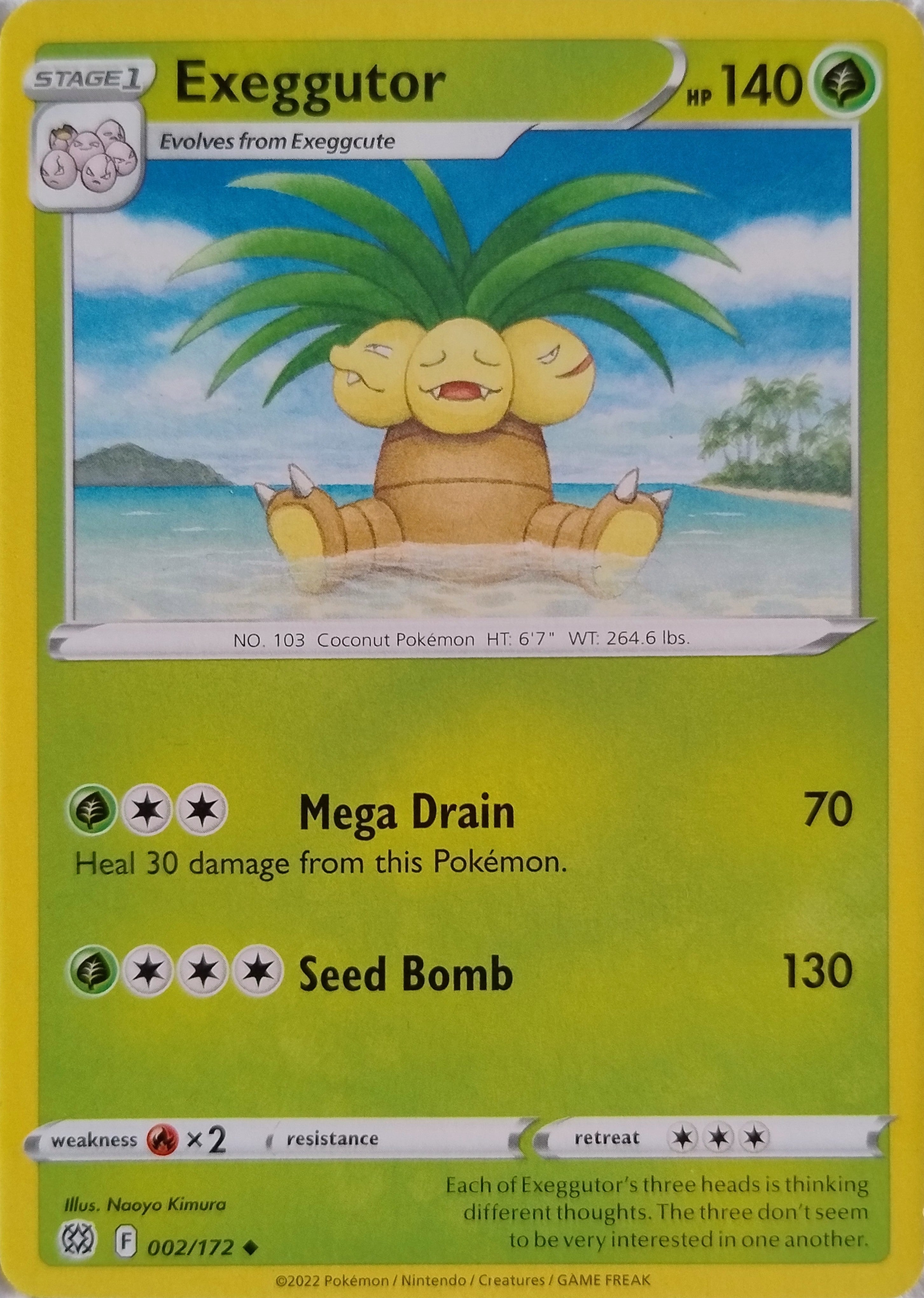 Pokémon Tcg Exeggutor 002/172