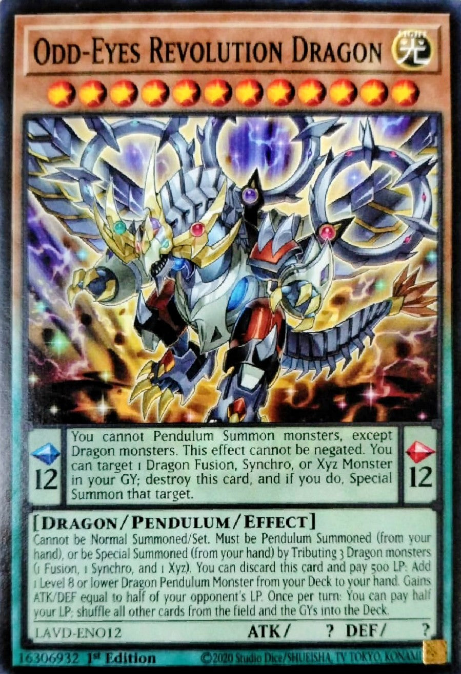 Yugioh! Odd-Eyes Revolution Dragon LAVD-ENO12 1st Edition